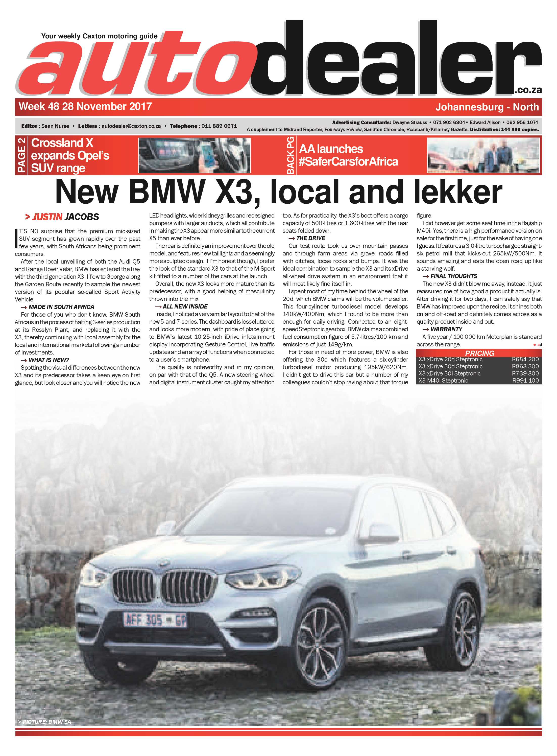 Auto Dealer 28 November page 1
