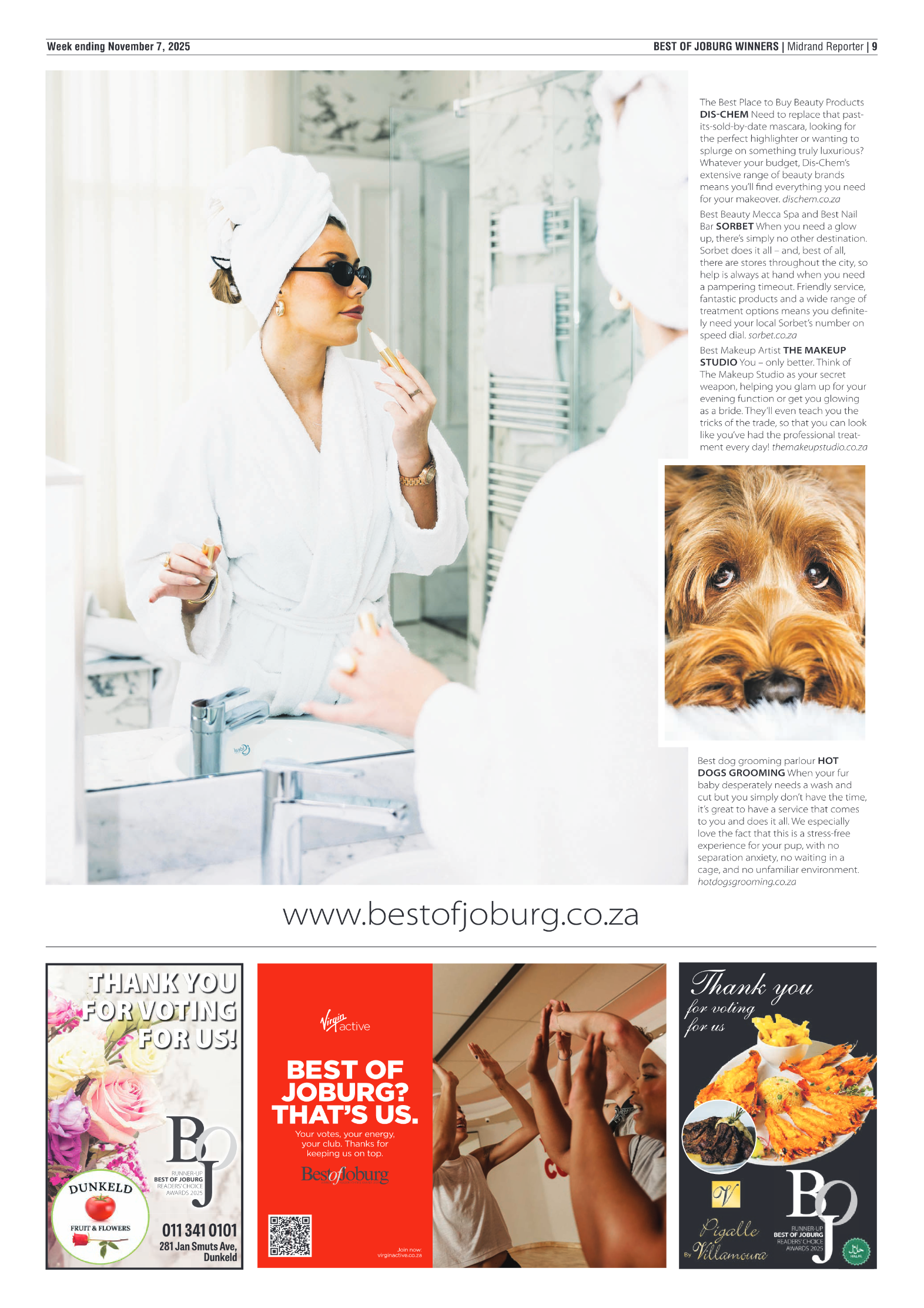 Best of Joburg Readers Choice Awards 2025 page 3