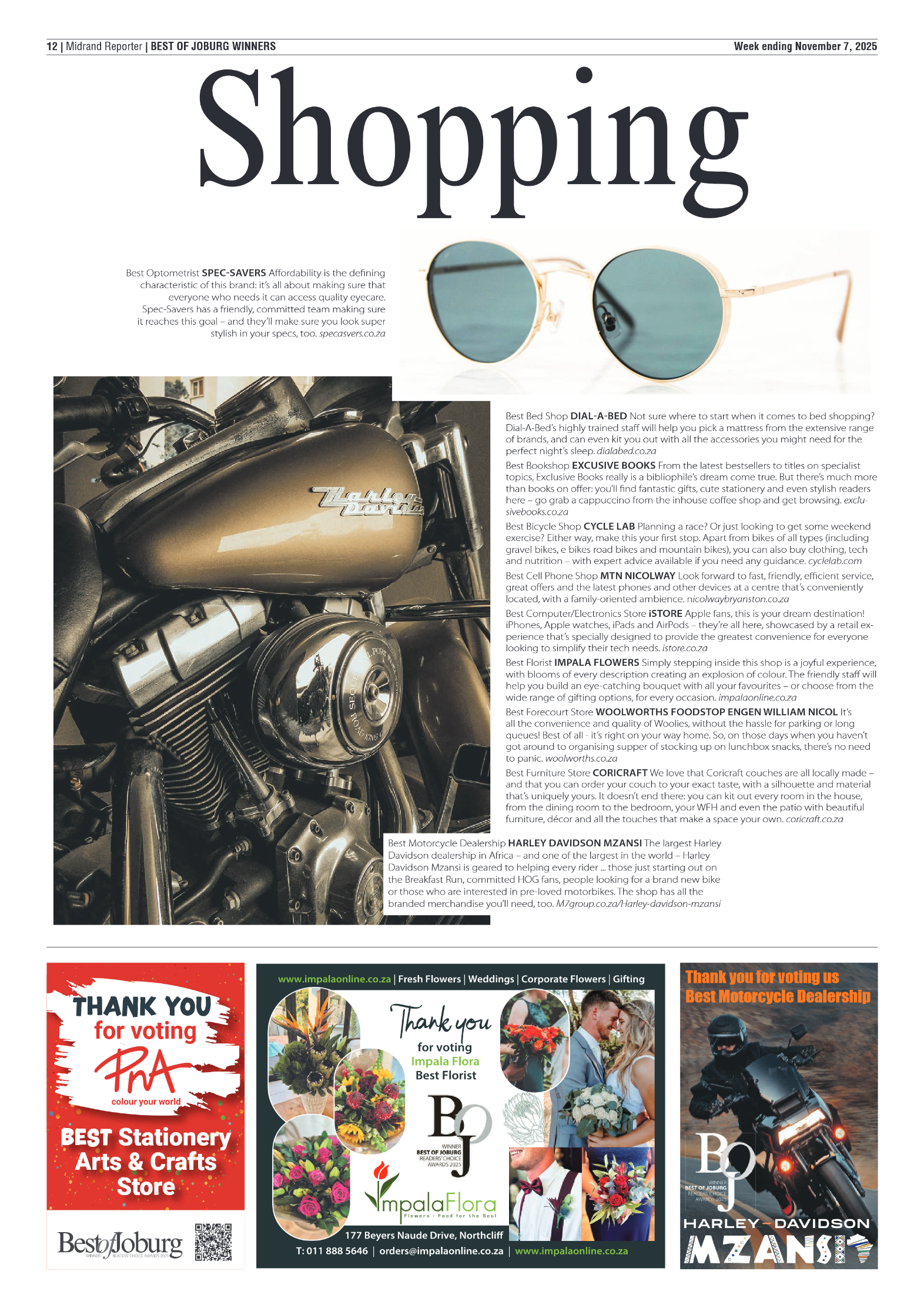 Best of Joburg Readers Choice Awards 2025 page 6