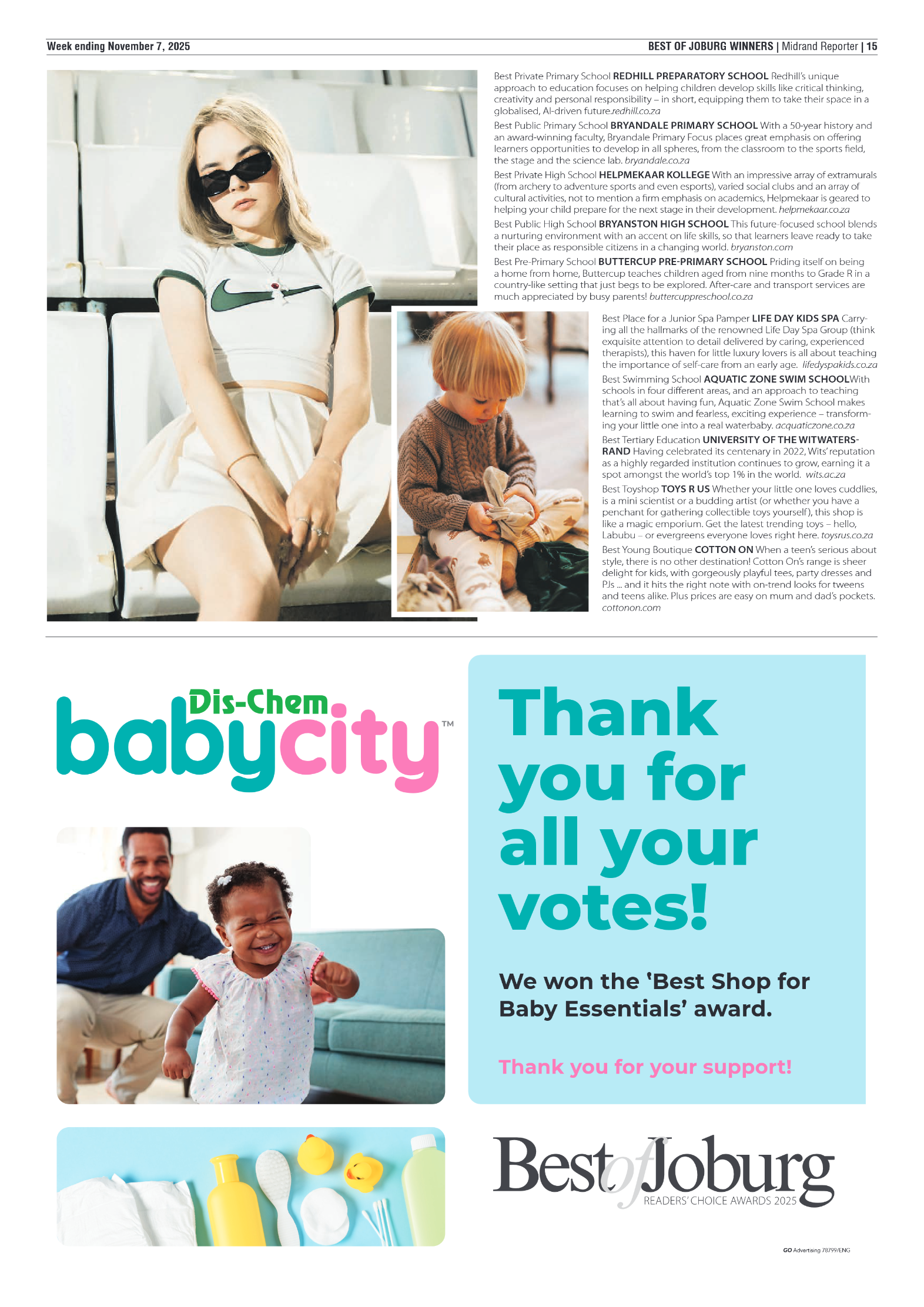 Best of Joburg Readers Choice Awards 2025 page 9