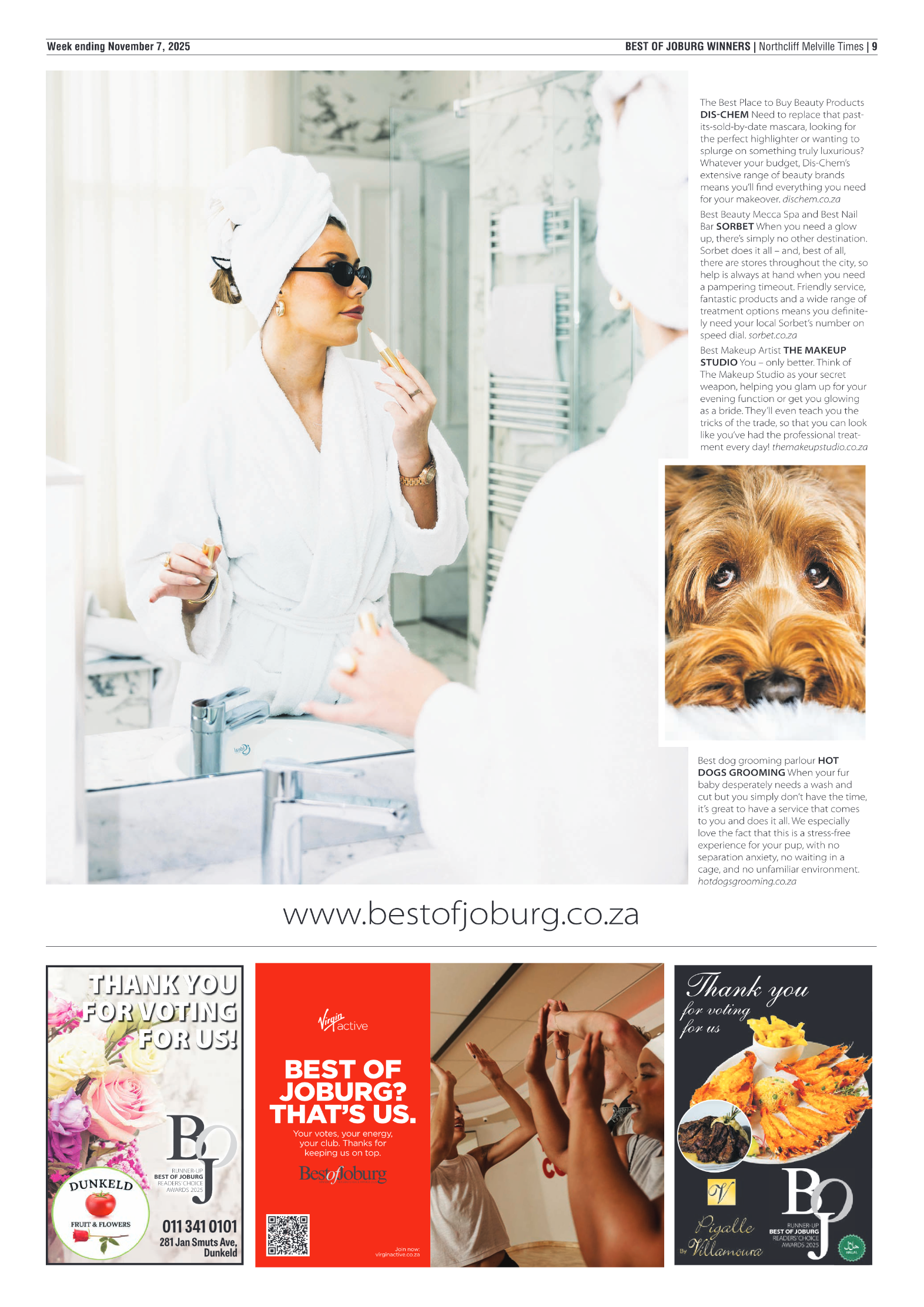 Best of Joburg Readers Choice Awards 2025 page 3