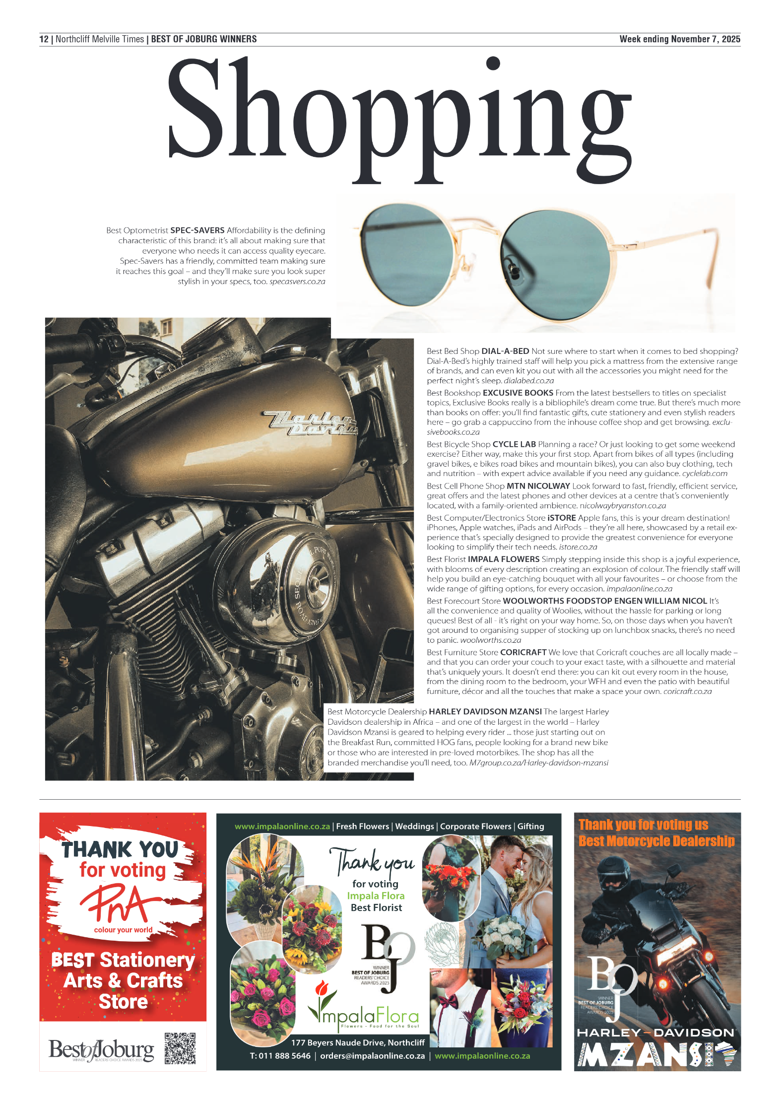 Best of Joburg Readers Choice Awards 2025 page 6