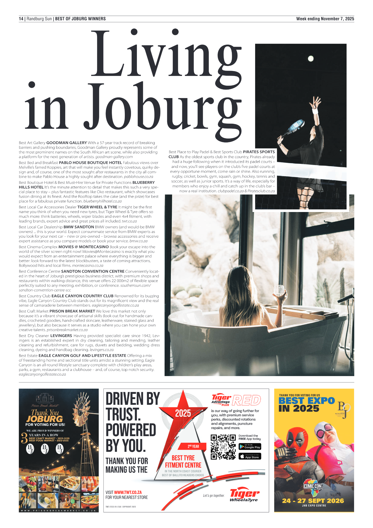 Best of Joburg Readers Choice Awards 2025 page 10