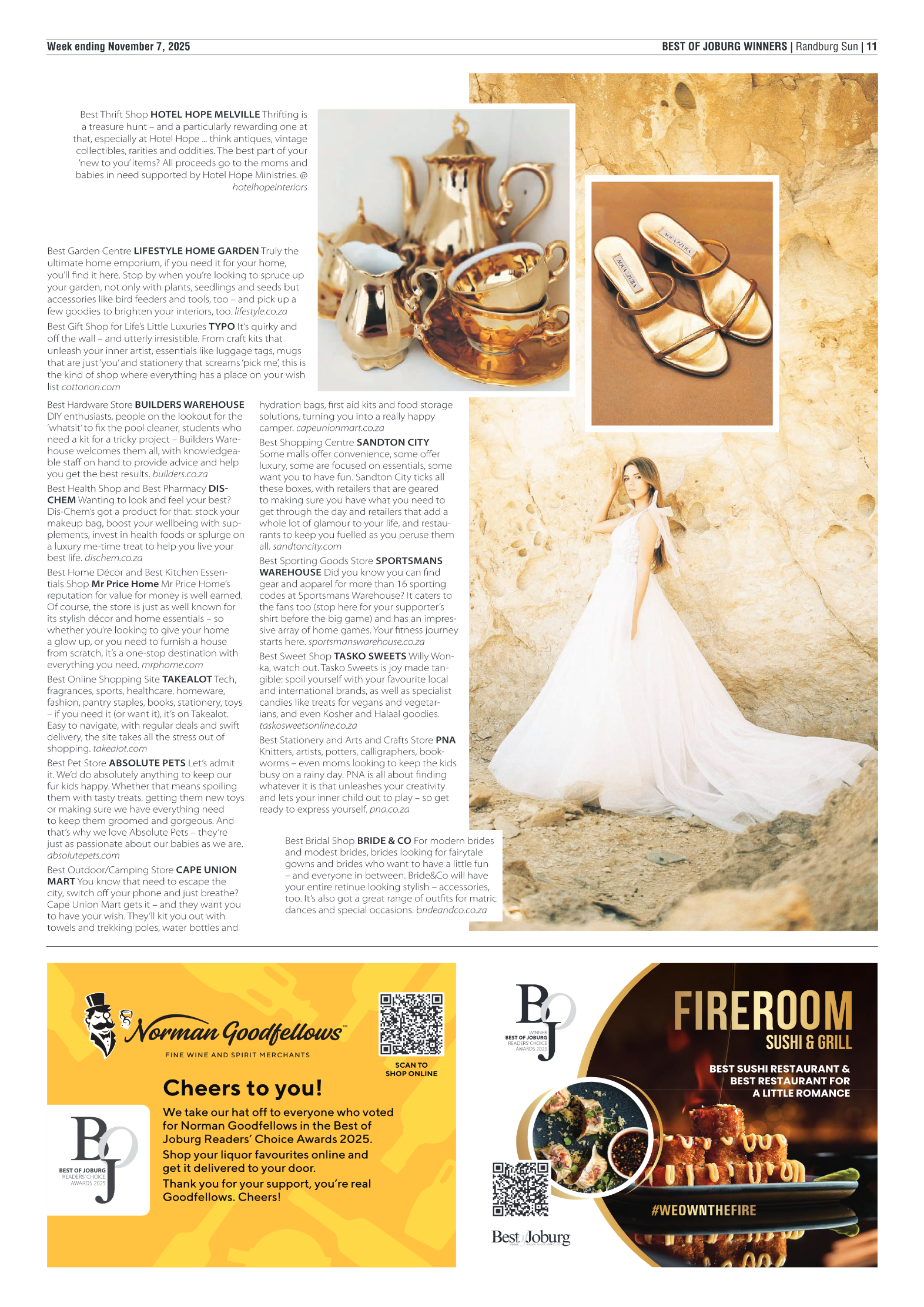 Best of Joburg Readers Choice Awards 2025 page 7