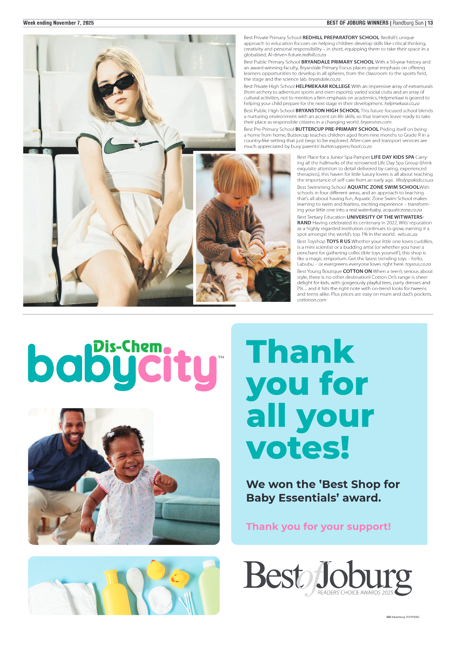 Best of Joburg Readers Choice Awards 2025 page 9