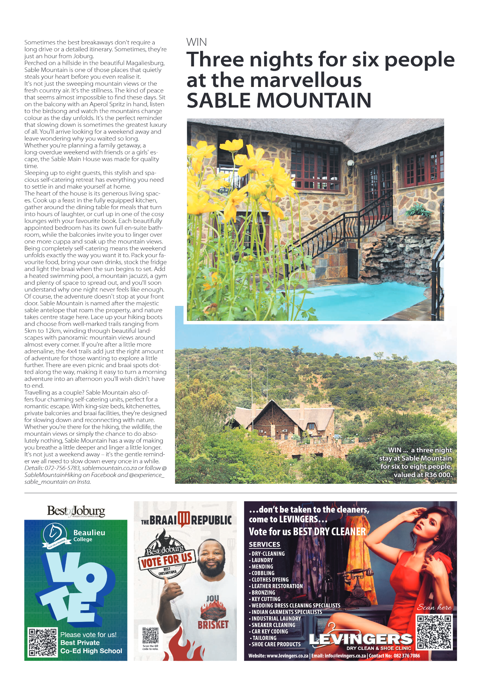 Best of Joburg Readers Choice Awards 2026 page 5