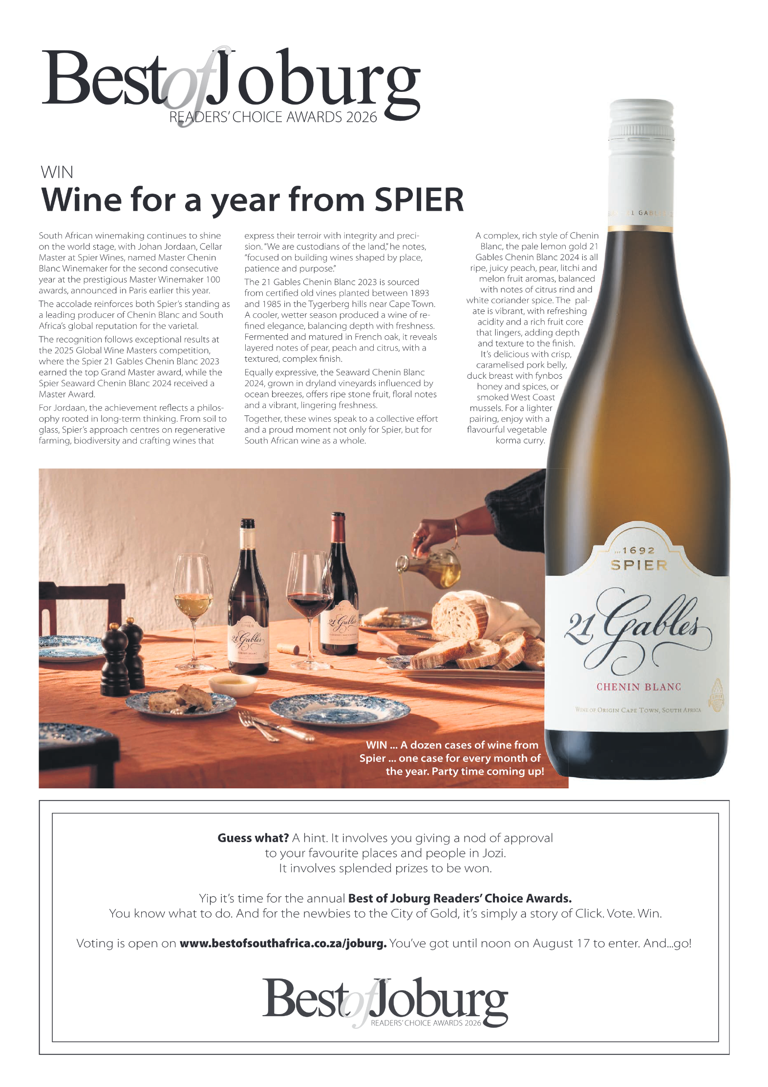 Best of Joburg Readers Choice Awards 2026 page 11