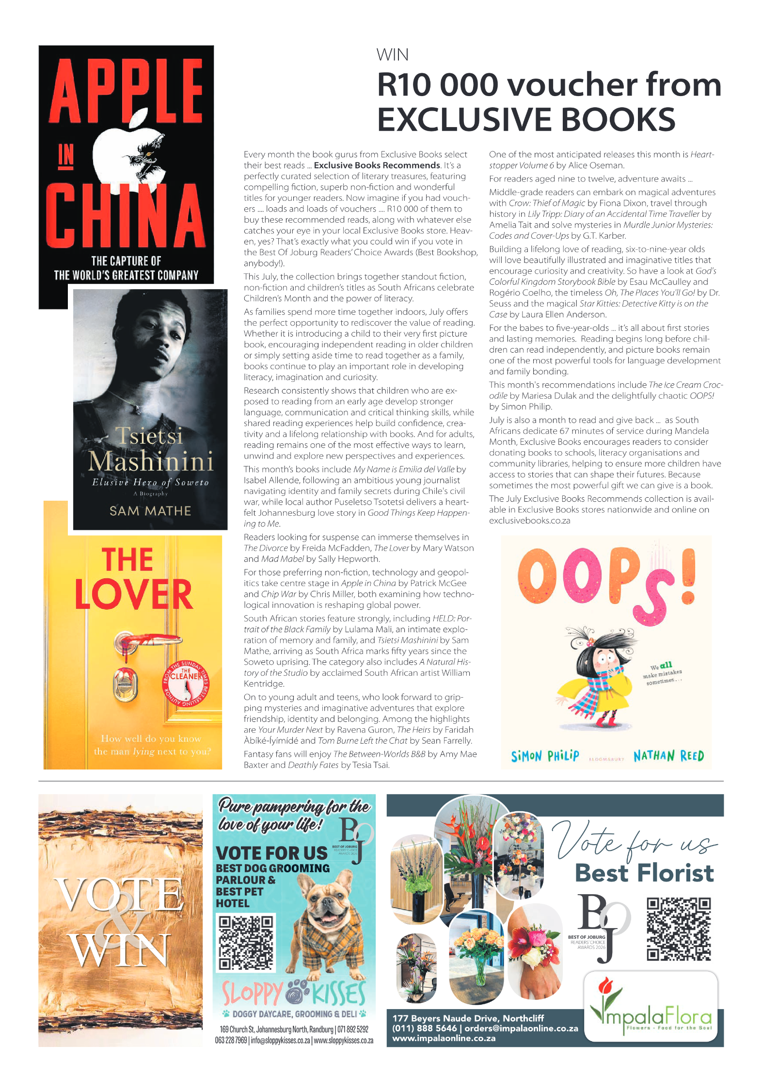Best of Joburg Readers Choice Awards 2026 page 9