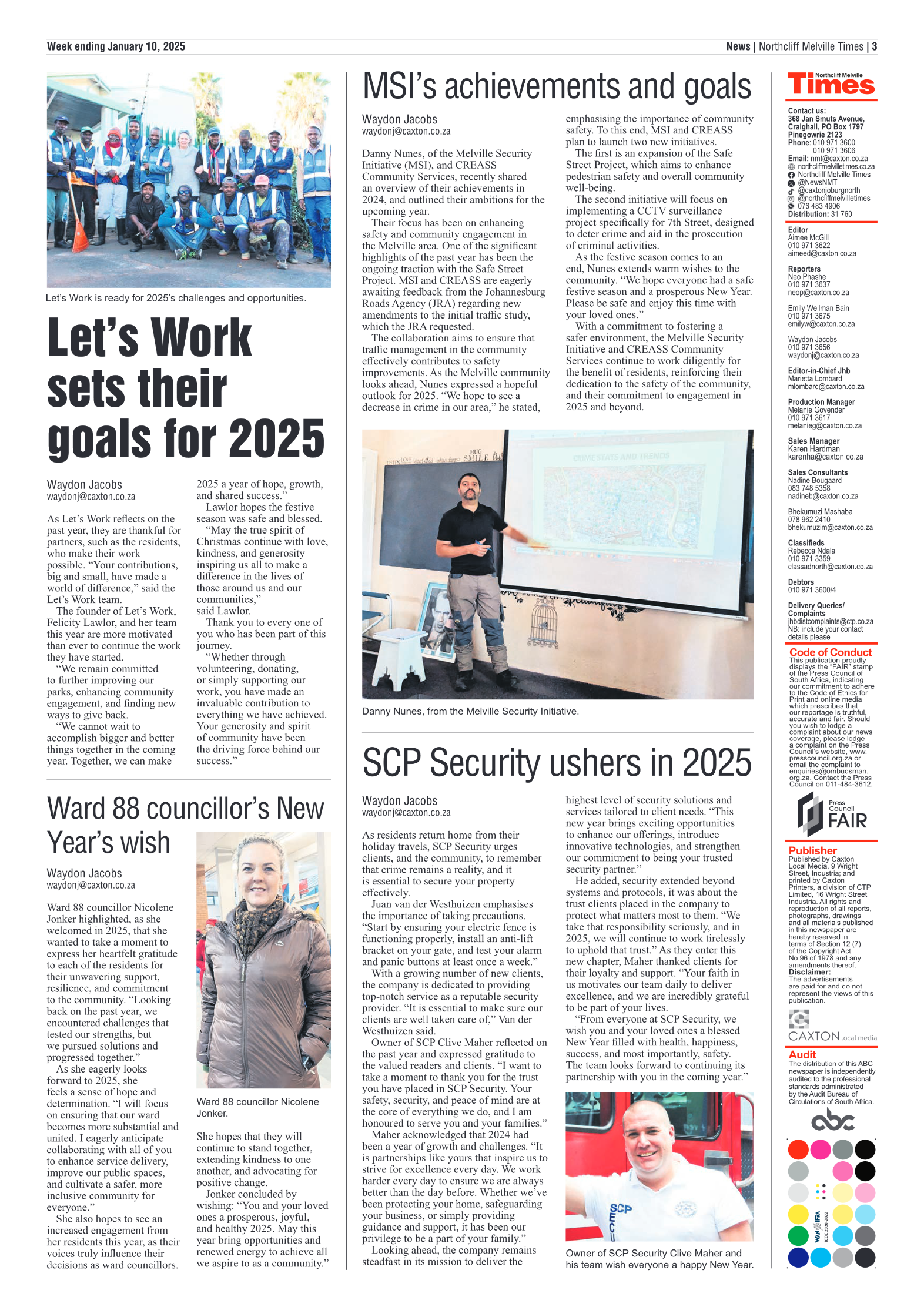 Northcliff Melville Times 10 January 2025 page 3