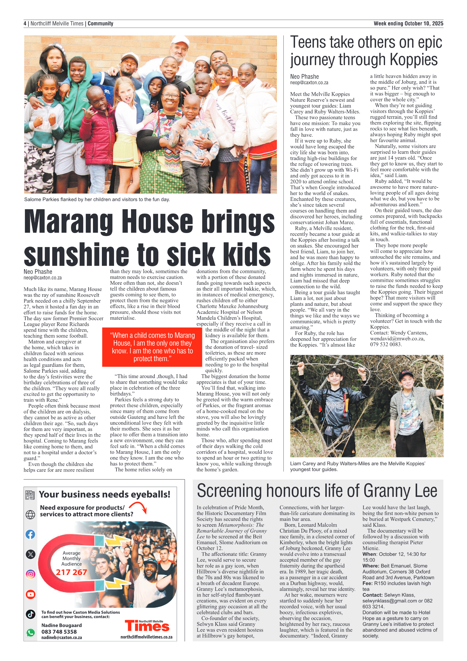 Northcliff Melville Times 10 October 2025 page 6
