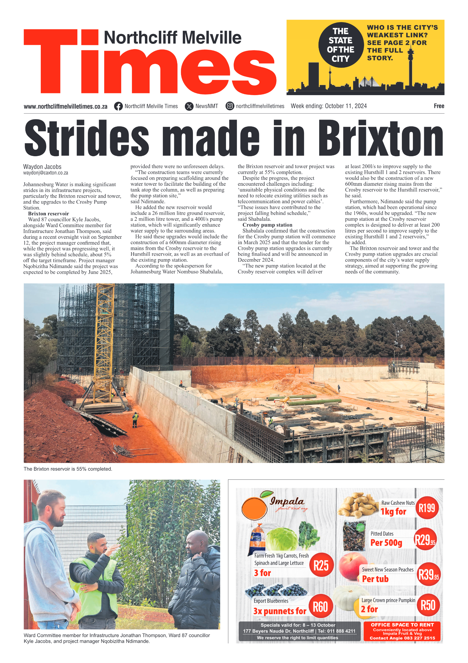 Northcliff Melville Times 11 October 2024 page 1