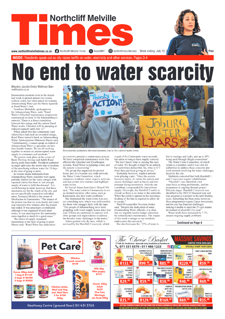 Northcliff Melville Times 12 July 2024 page 1