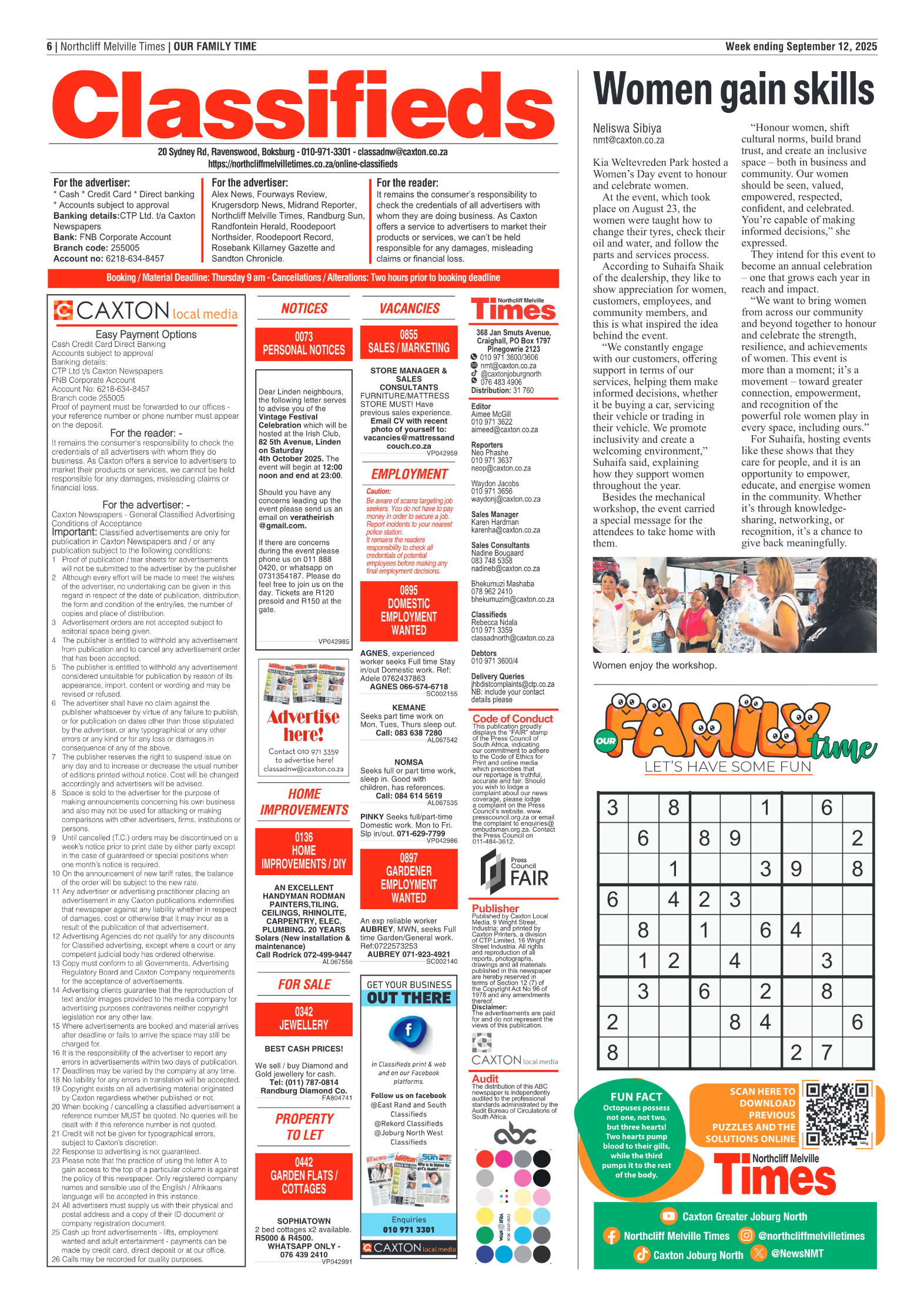 Northcliff Melville Times 12 September 2025 page 6