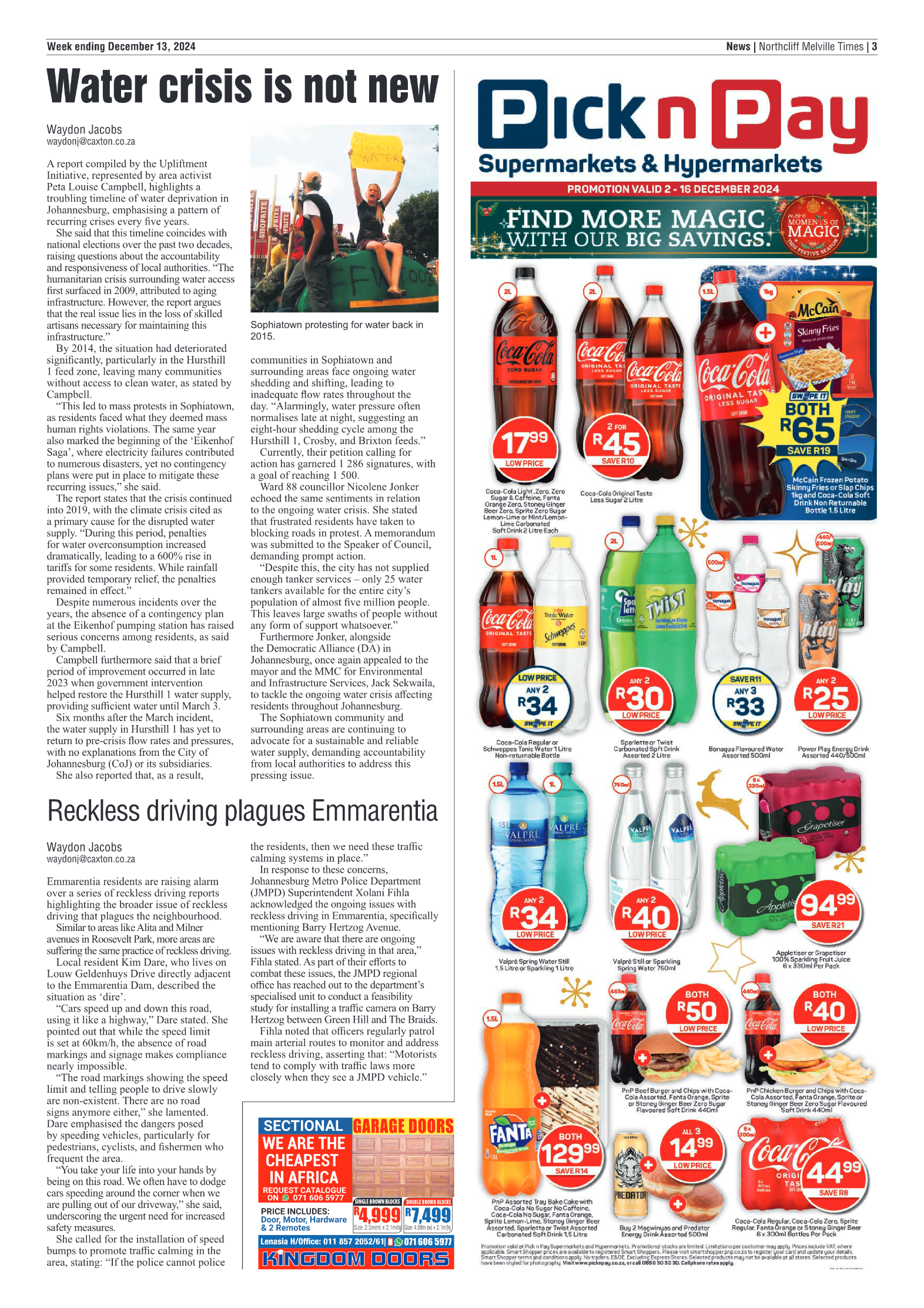 Northcliff Melville Times 13 December 2024 page 3