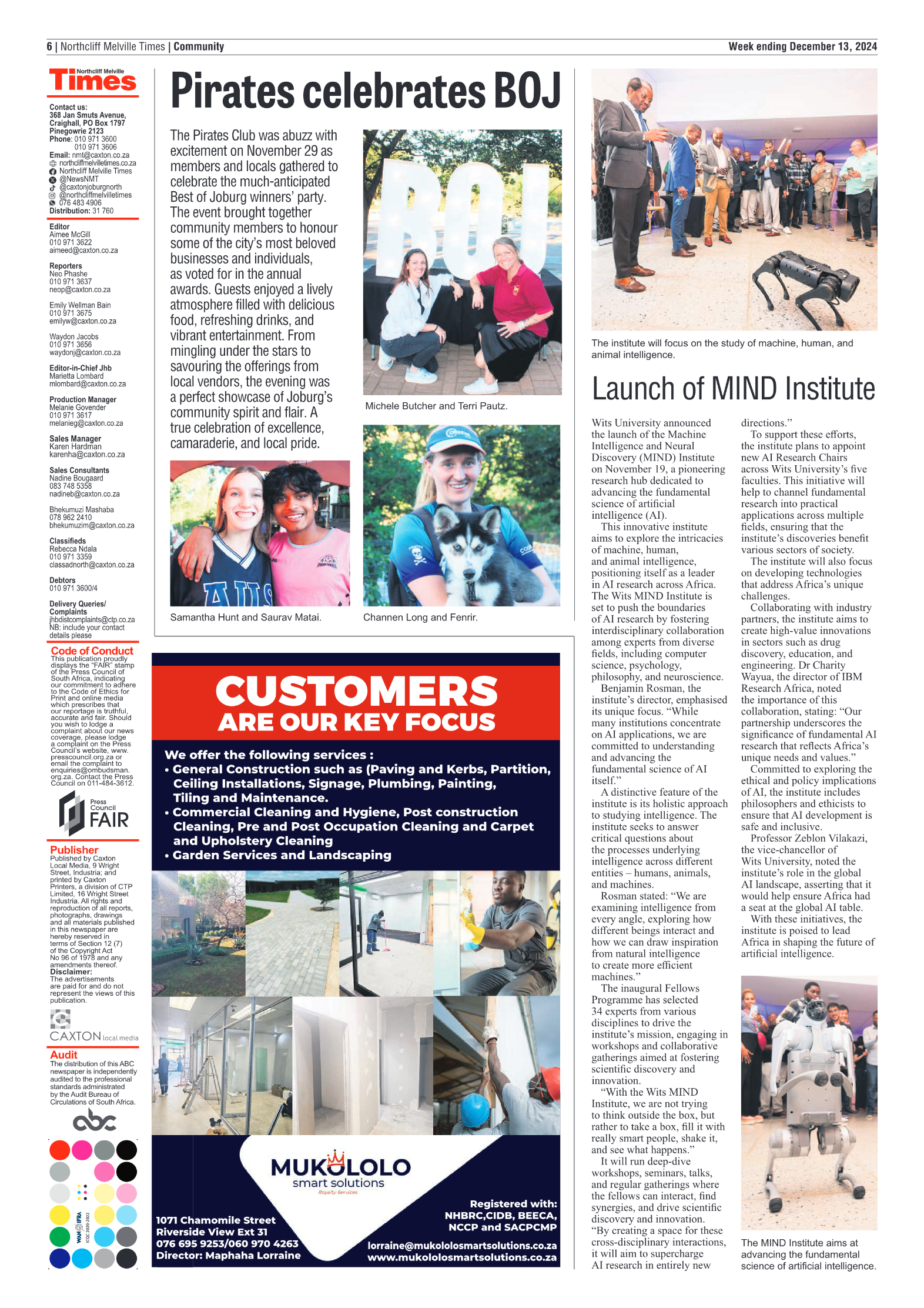 Northcliff Melville Times 13 December 2024 page 6
