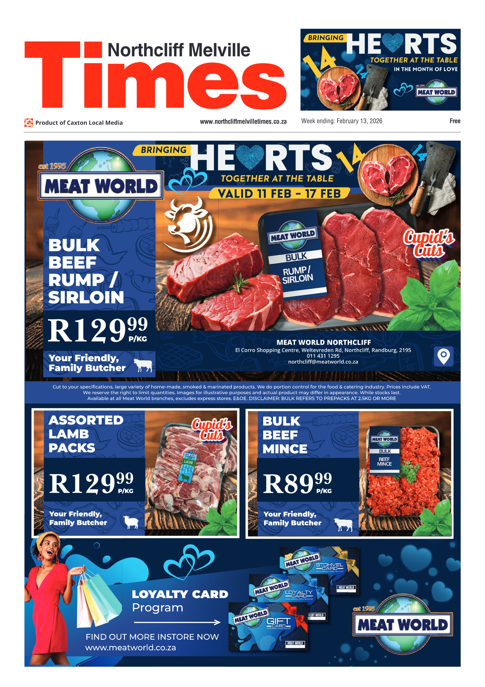 Northcliff Melville Times 13 February 2026 page 1