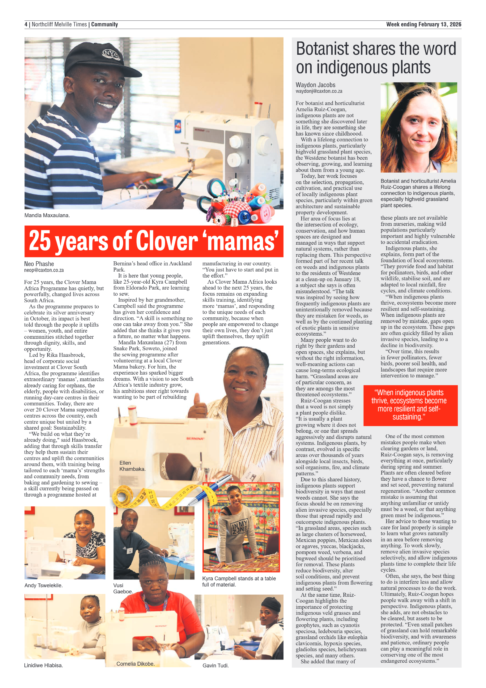 Northcliff Melville Times 13 February 2026 page 6