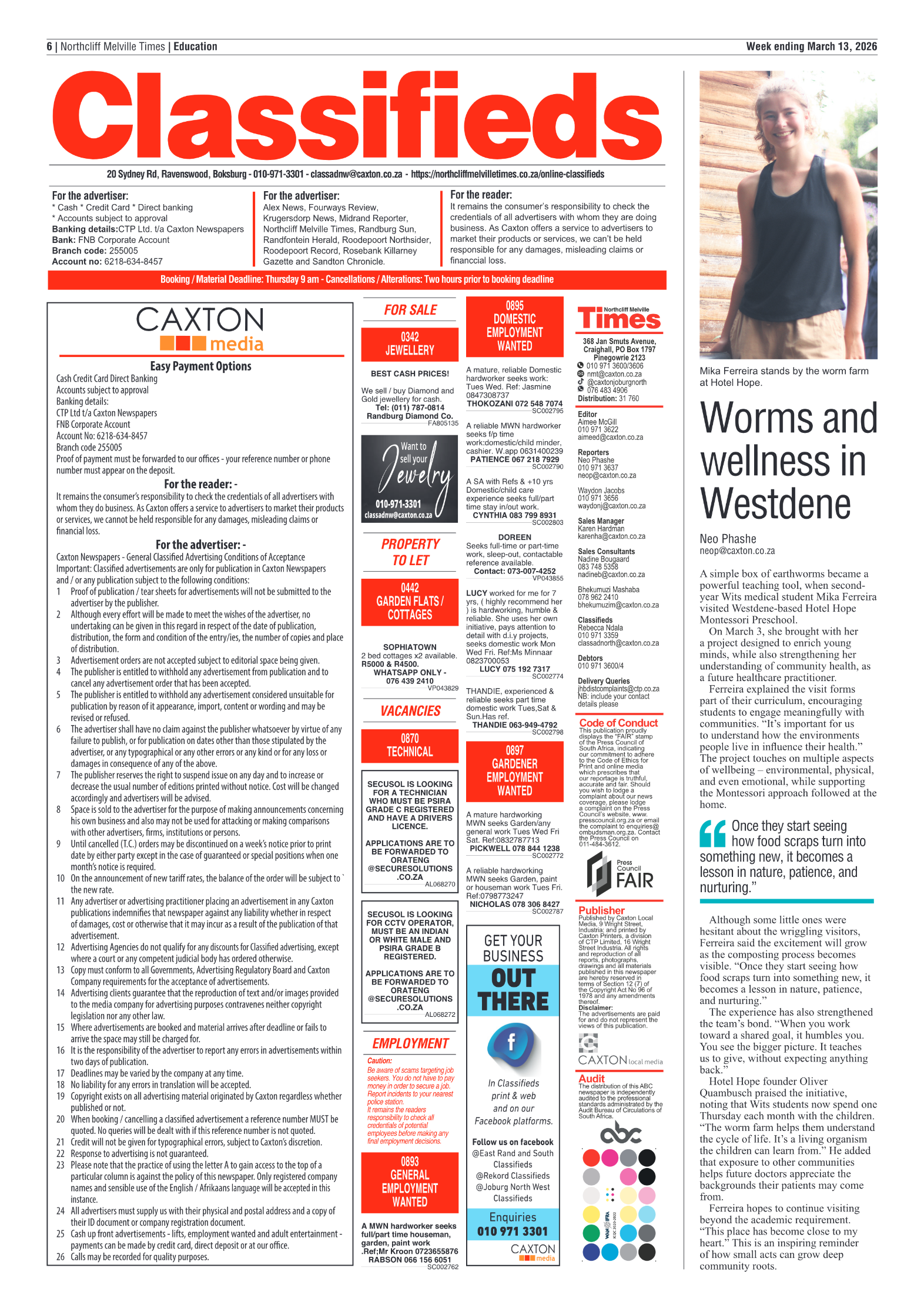 Northcliff Melville Times 13 March 2026 page 8