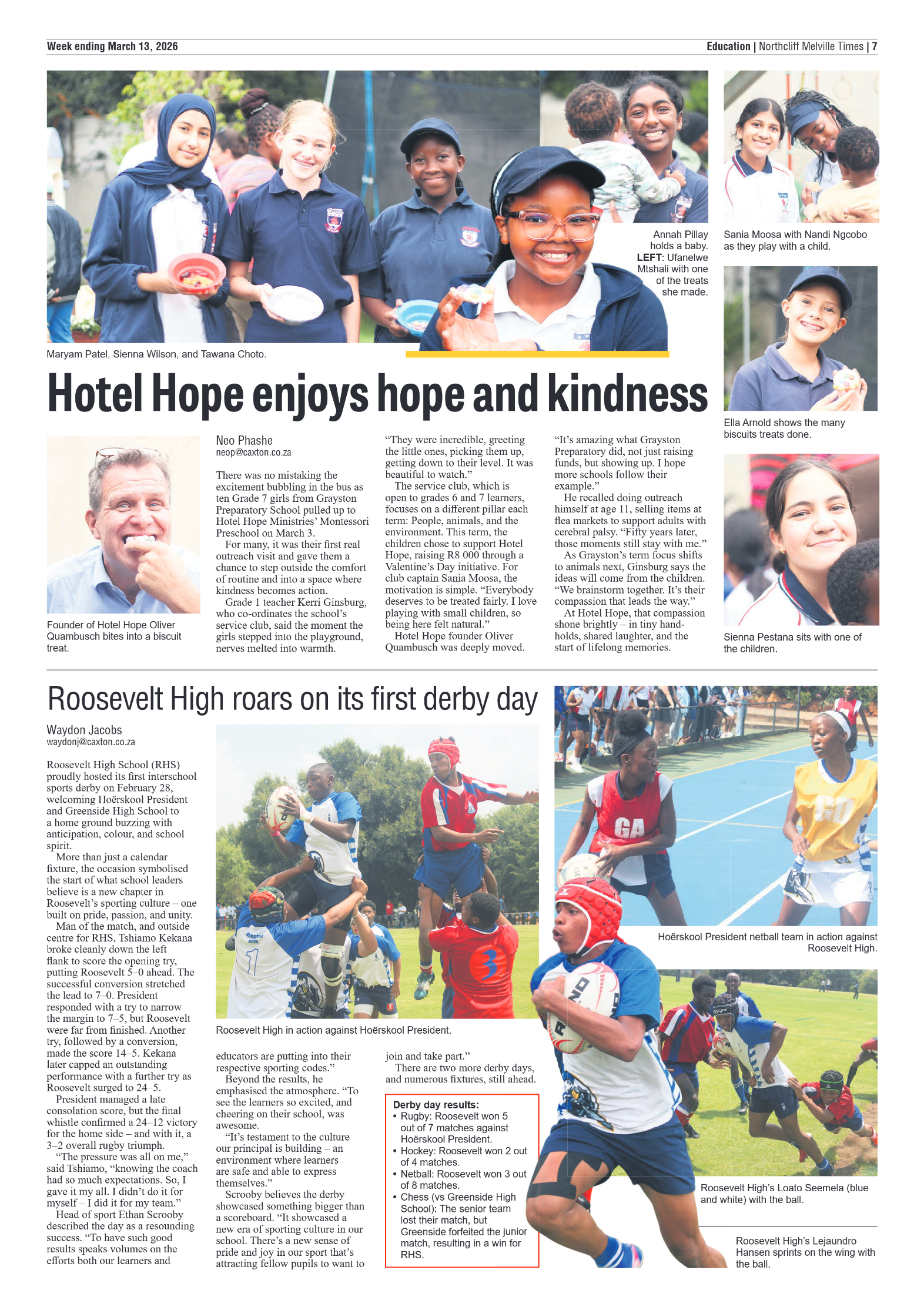 Northcliff Melville Times 13 March 2026 page 9