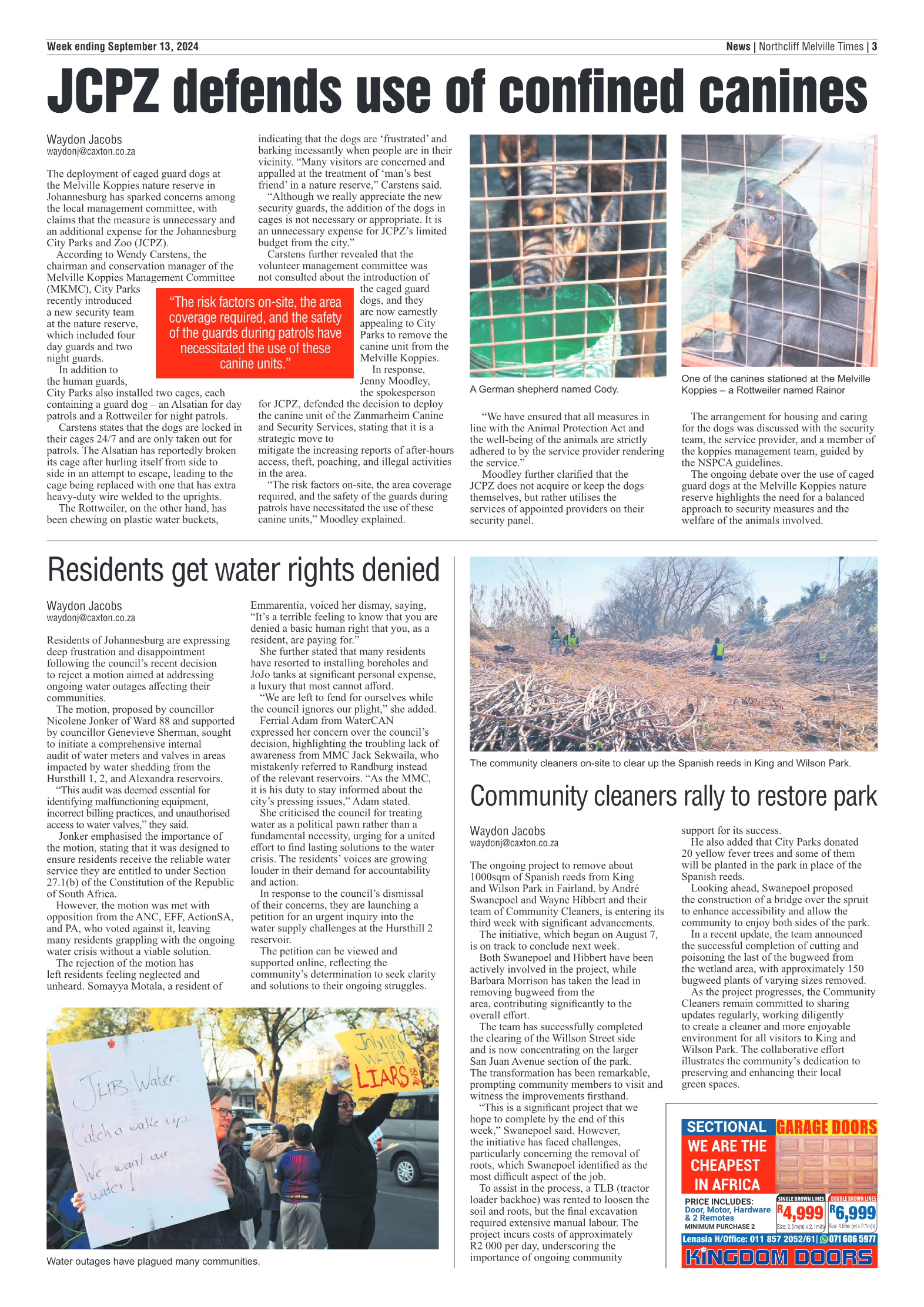 Northcliff Melville Times 13 September 2024 page 3