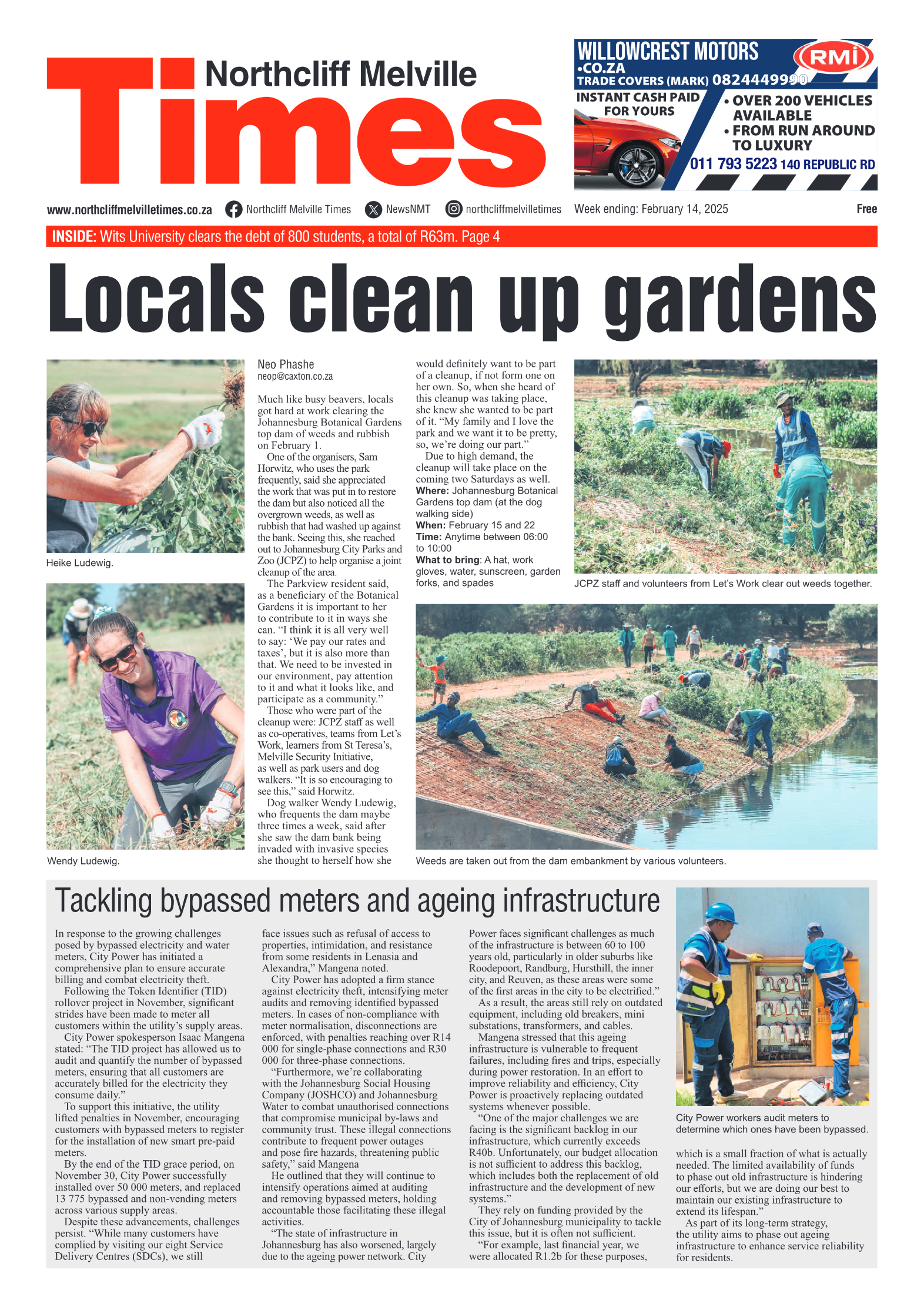 Northcliff Melville Times 14 February 2025 page 1