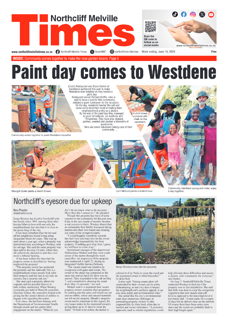 Northcliff Melville Times 14 June 2024 page 1