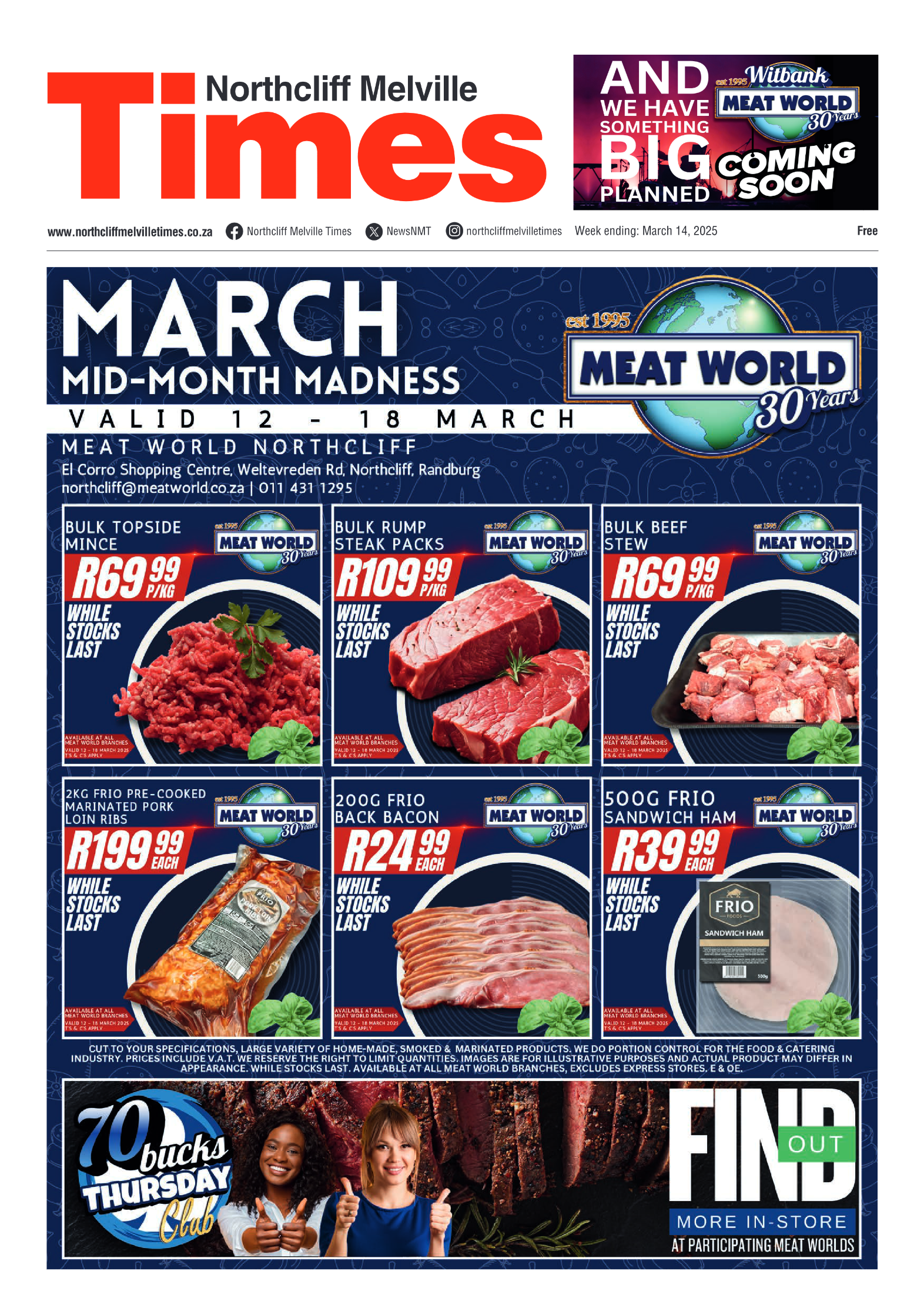 Northcliff Melville Times 14 March 2025 page 1