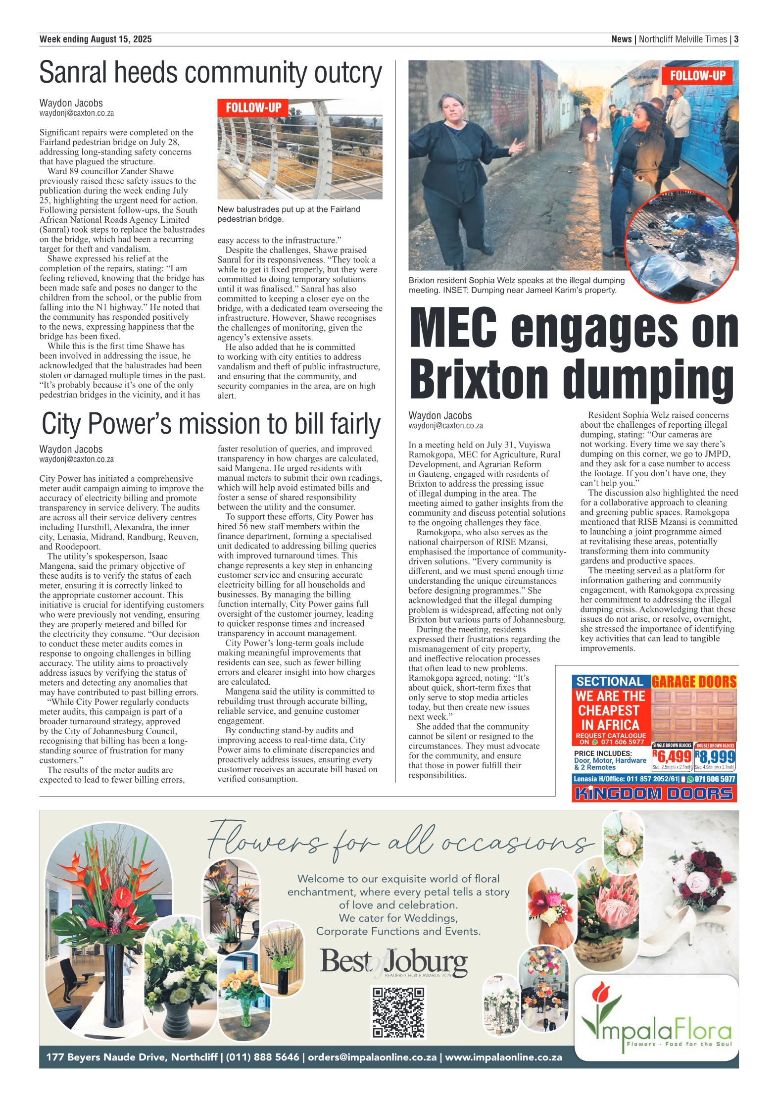 Northcliff Melville Times 15 August 2025 page 5
