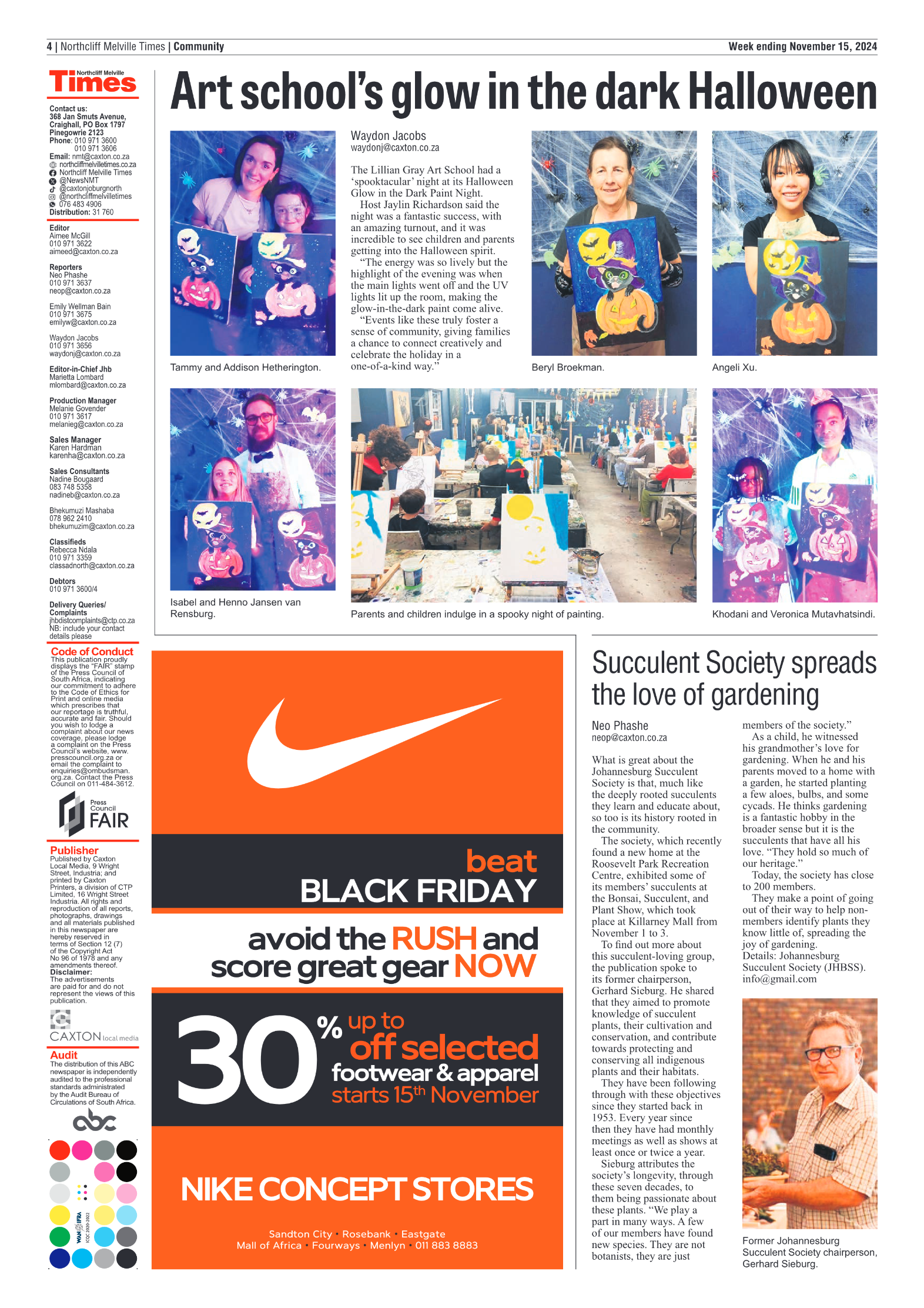 Northcliff Melville Times 15 November 2024 page 4