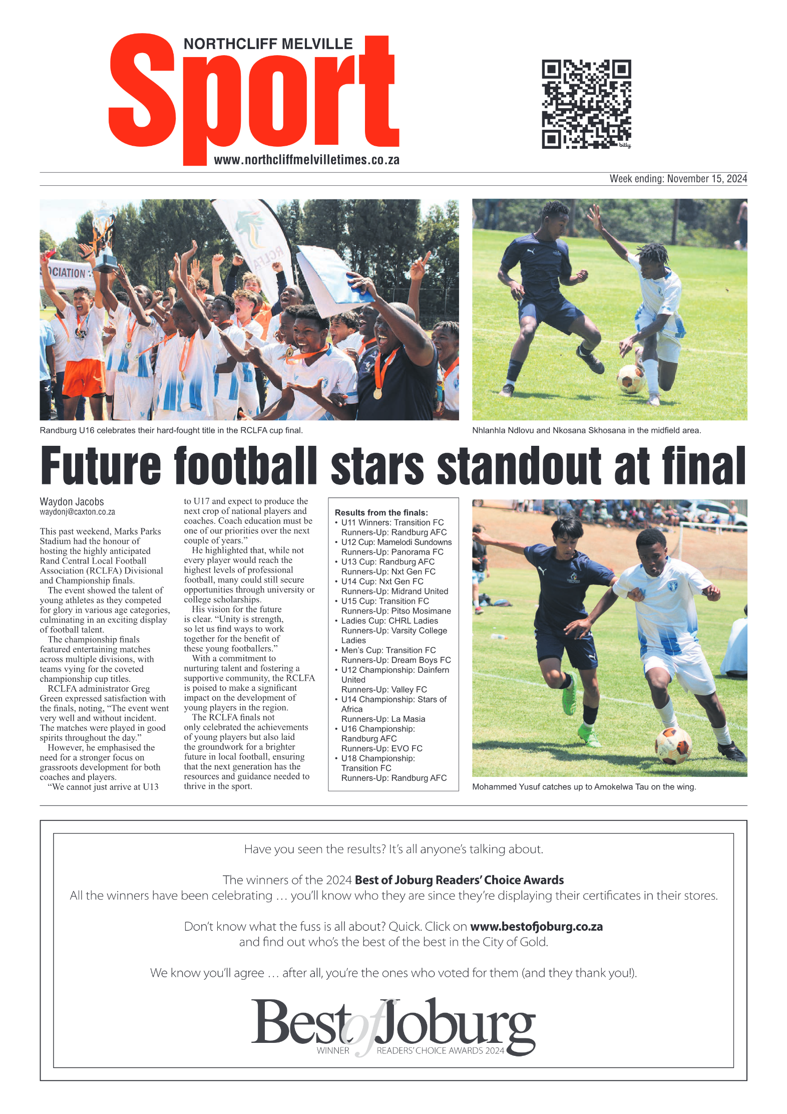 Northcliff Melville Times 15 November 2024 page 8
