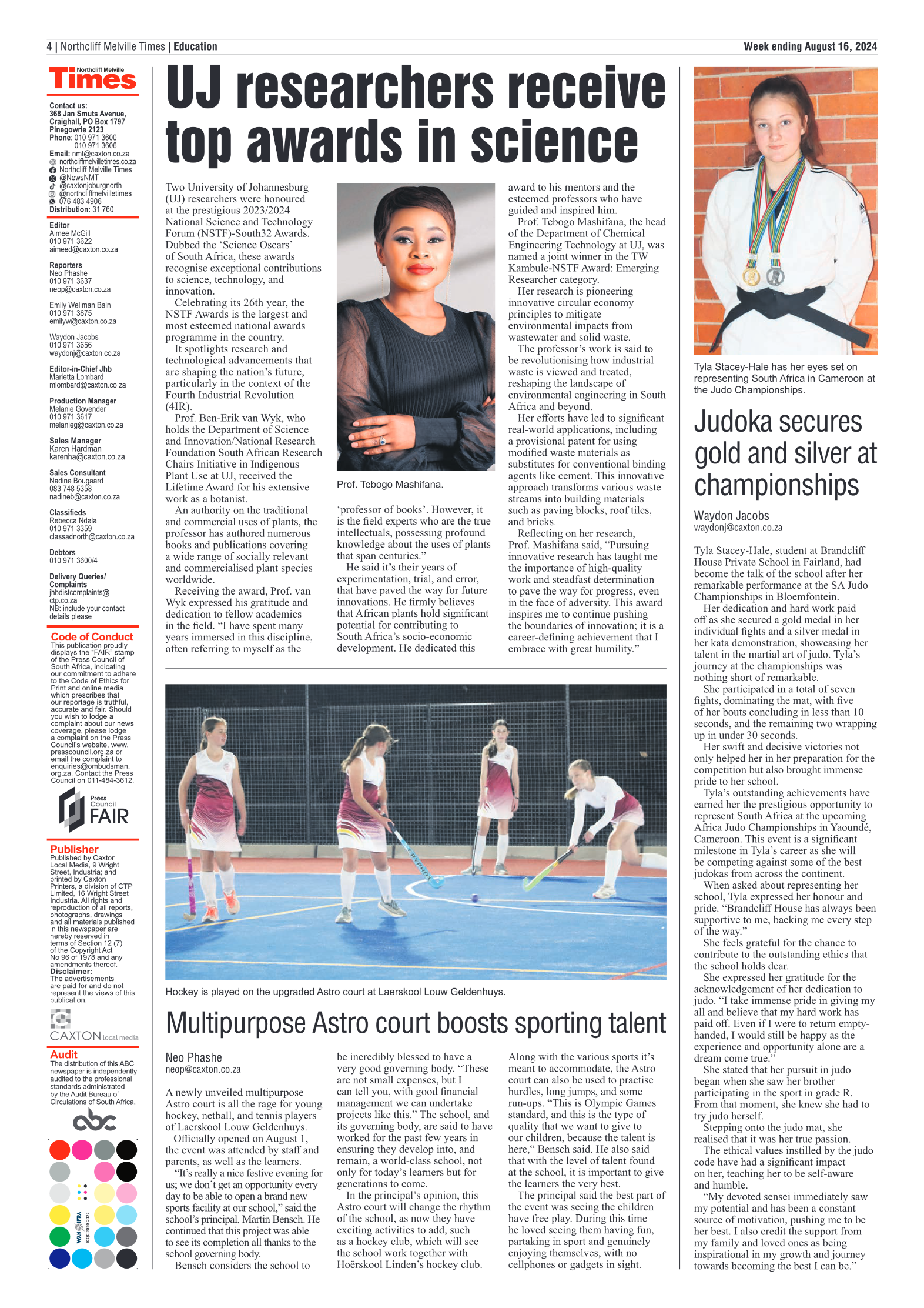 Northcliff Melville Times 16 August 2024 page 4