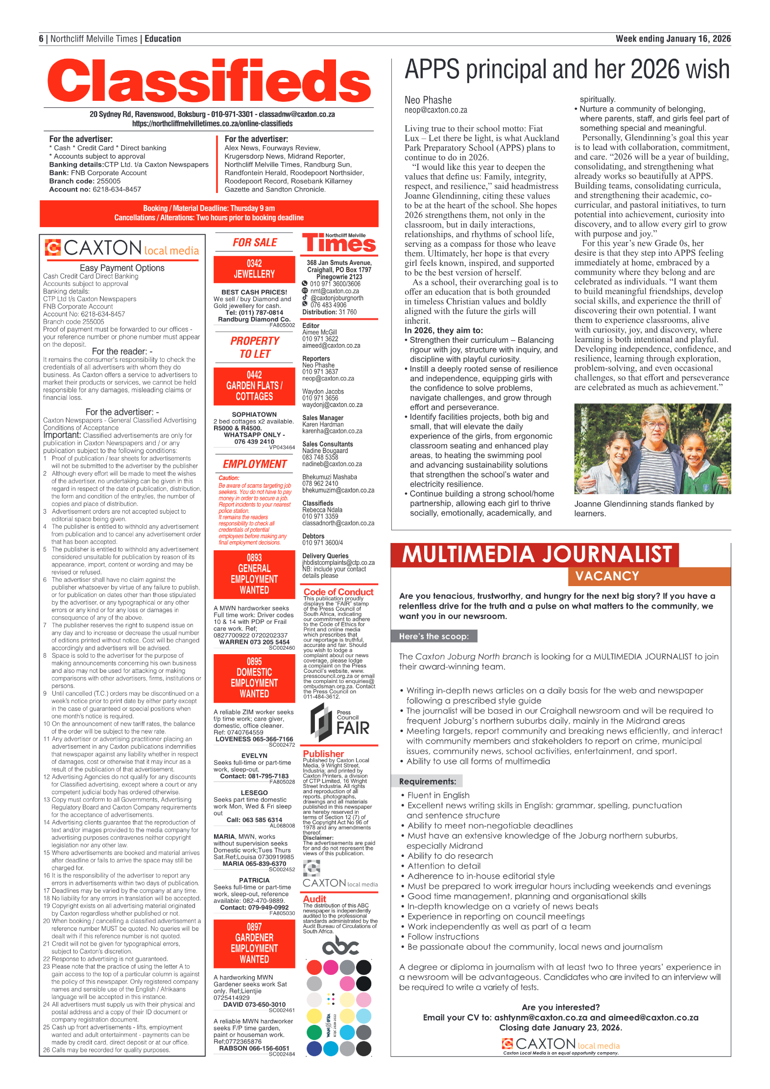 Northcliff Melville Times 16 January 2026 page 8