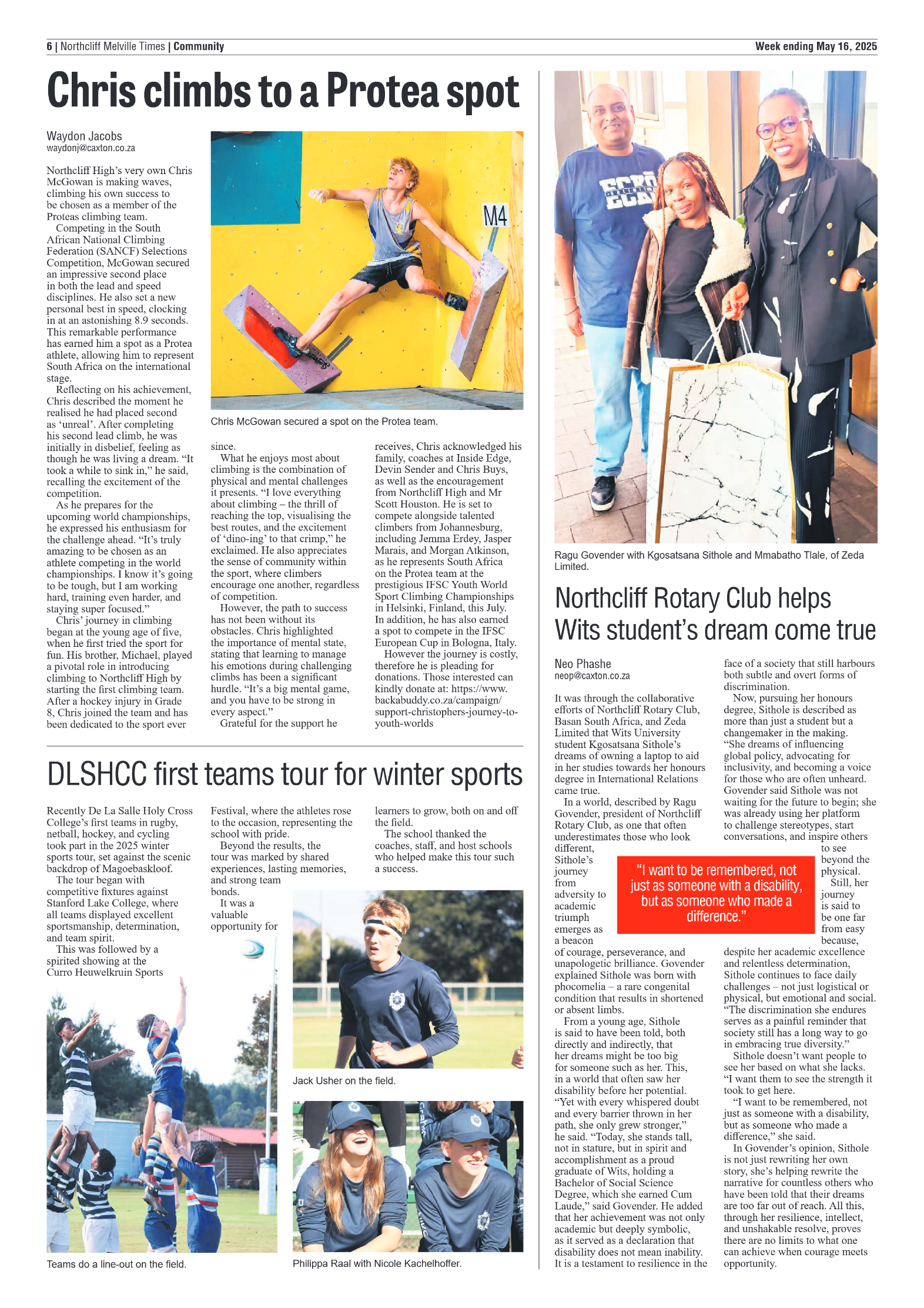 Northcliff Melville Times 16 May 2025 page 8
