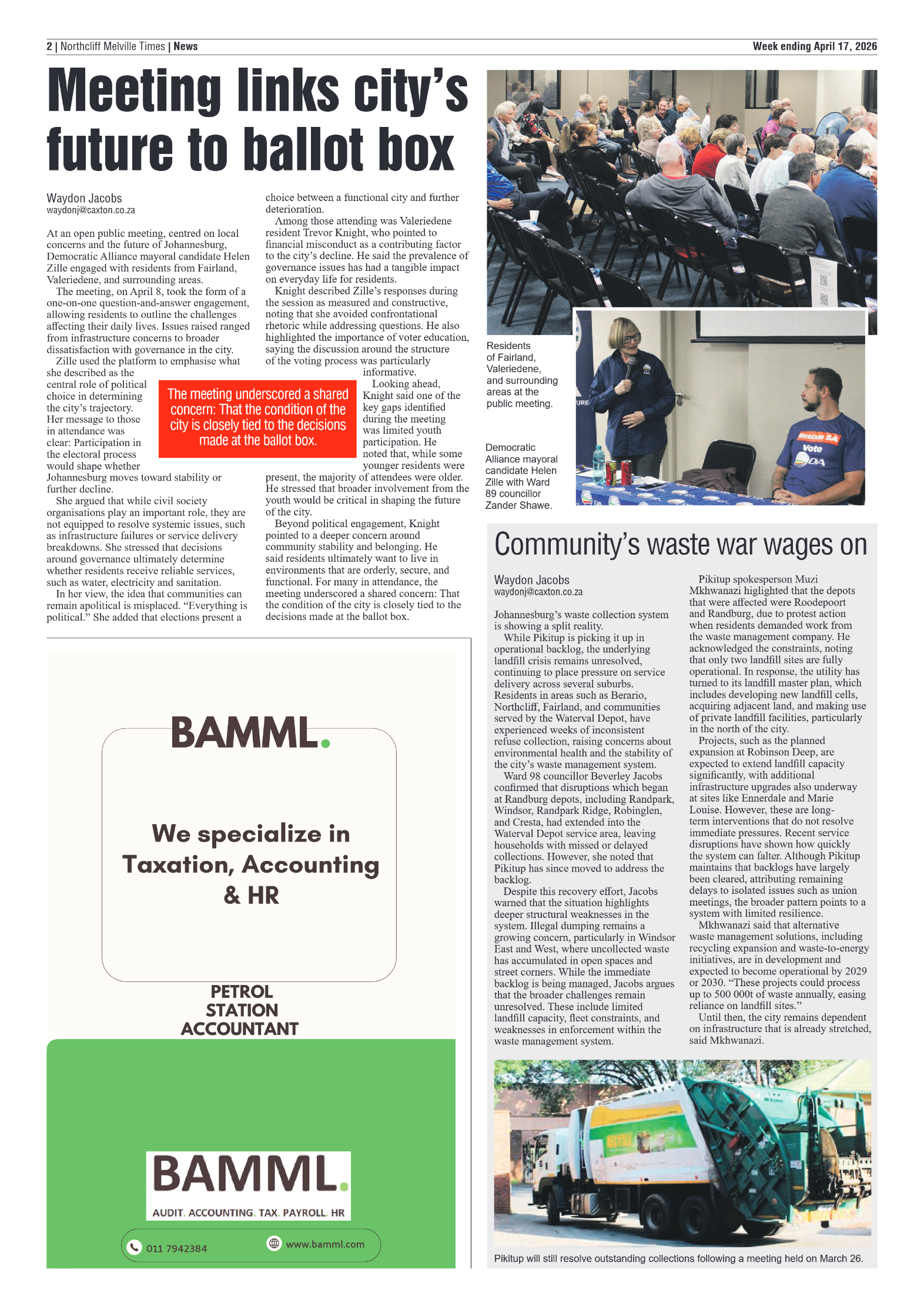 Northcliff Melville Times 17 April 2026 page 2