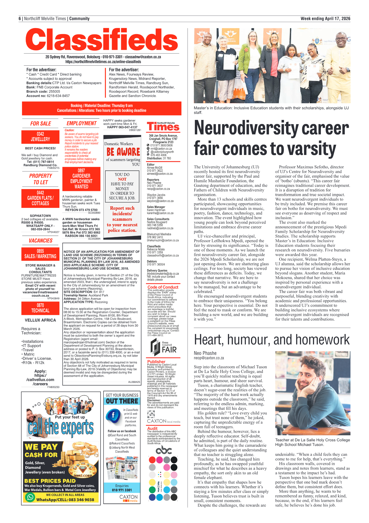 Northcliff Melville Times 17 April 2026 page 6