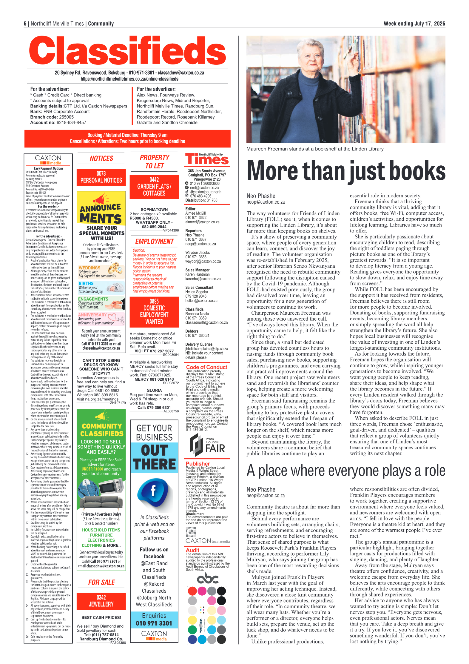 Northcliff Melville Times 17 July 2026 page 6