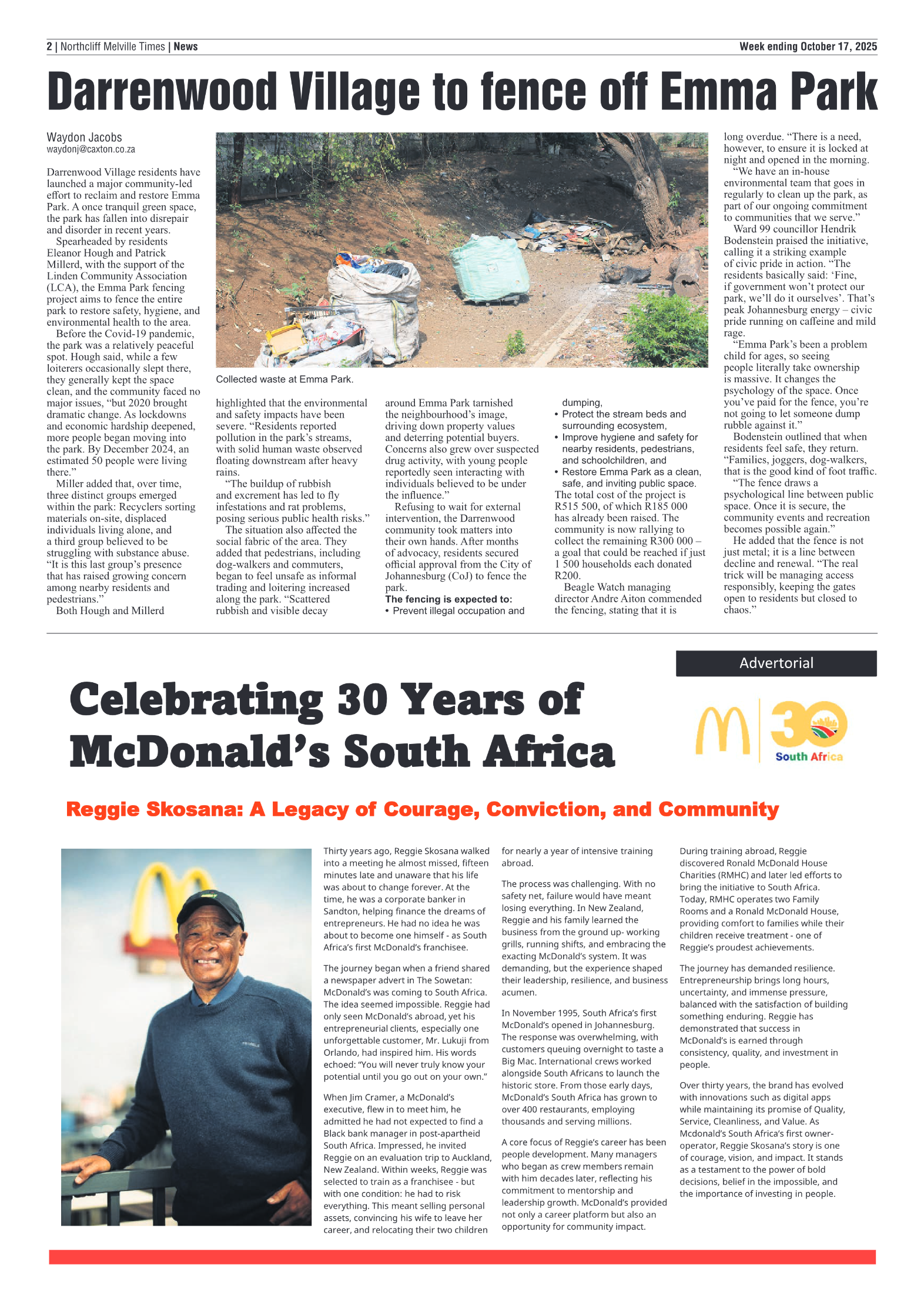 Northcliff Melville Times 17 October 2025 page 2