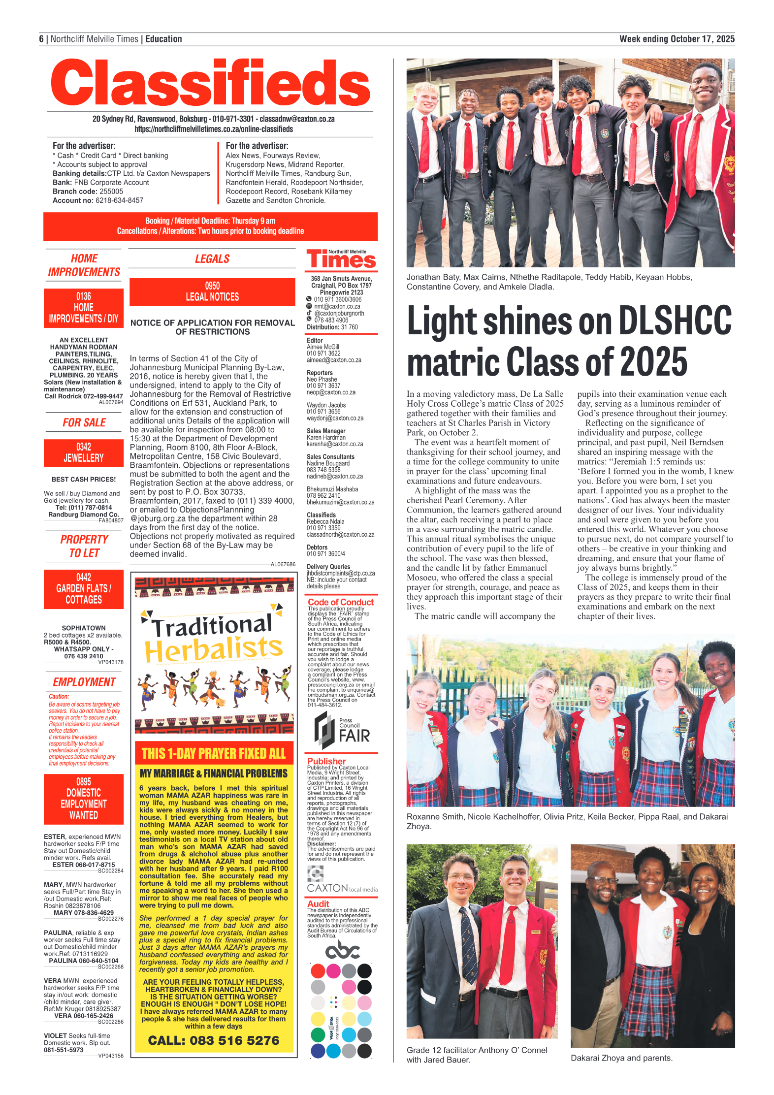 Northcliff Melville Times 17 October 2025 page 6