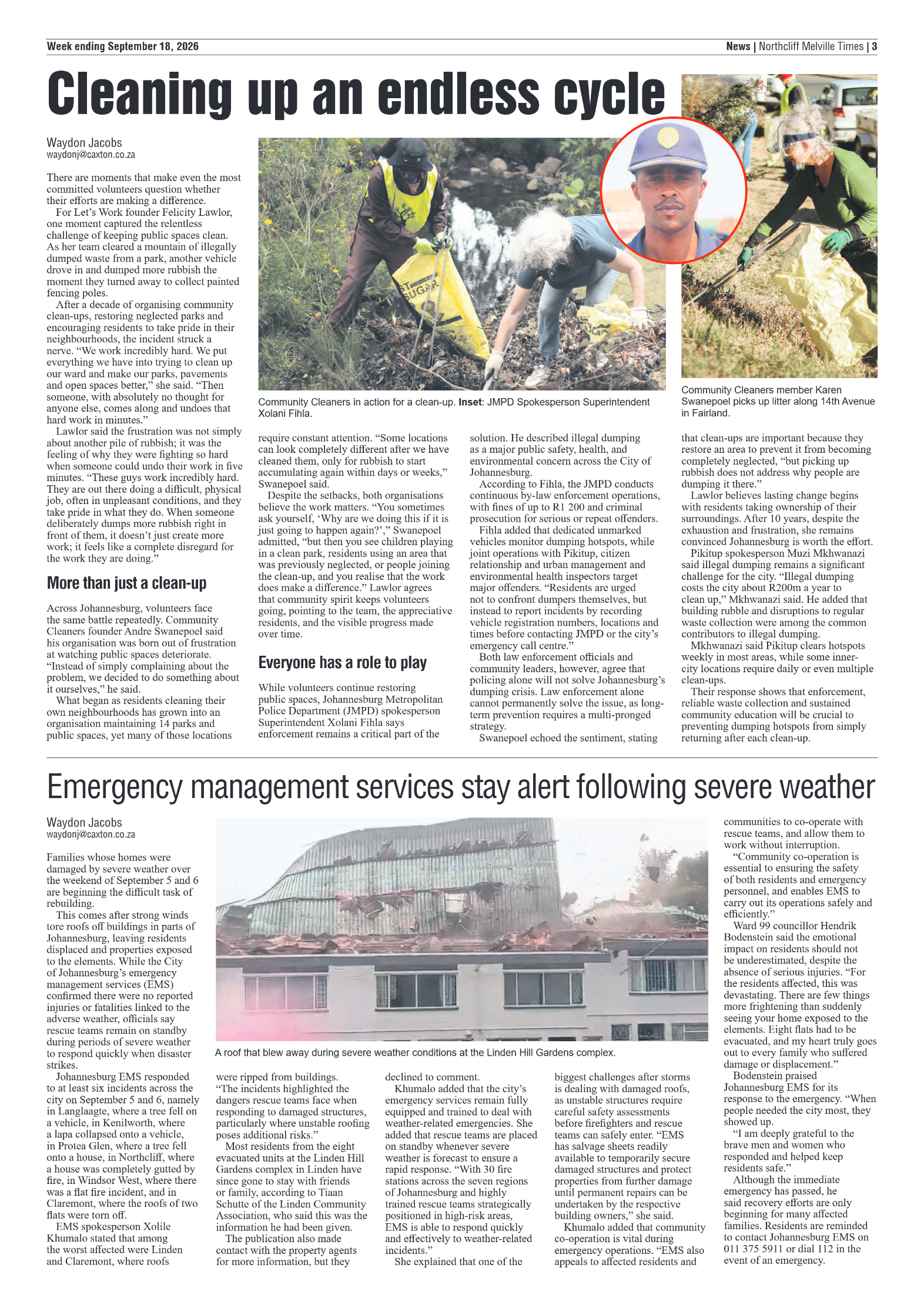 Northcliff Melville Times 18 September 2026 page 3