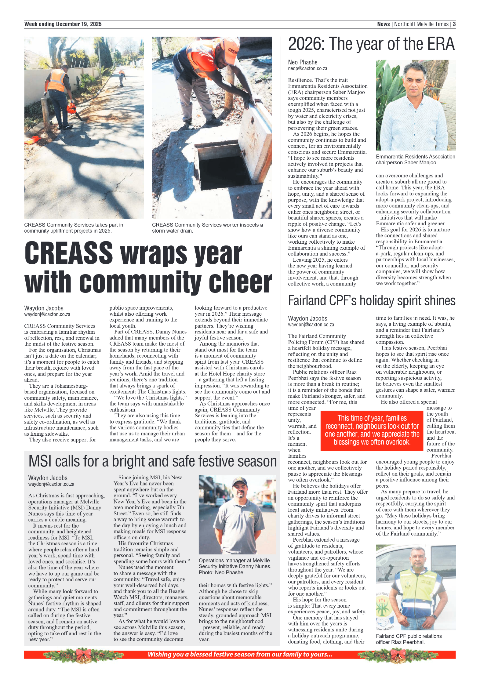 Northcliff Melville Times 19 December 2025 page 3