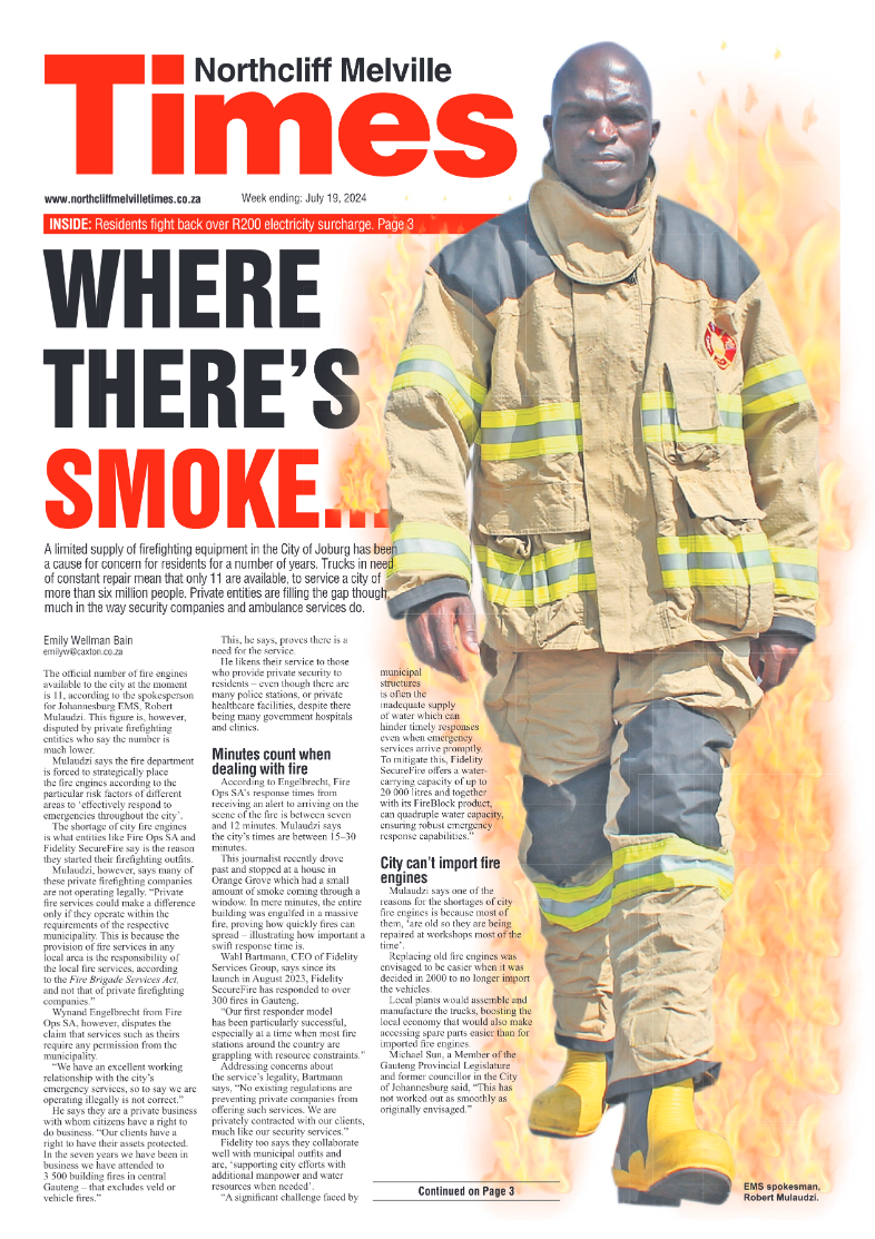 Northcliff Melville Times 19 July 2024 page 1