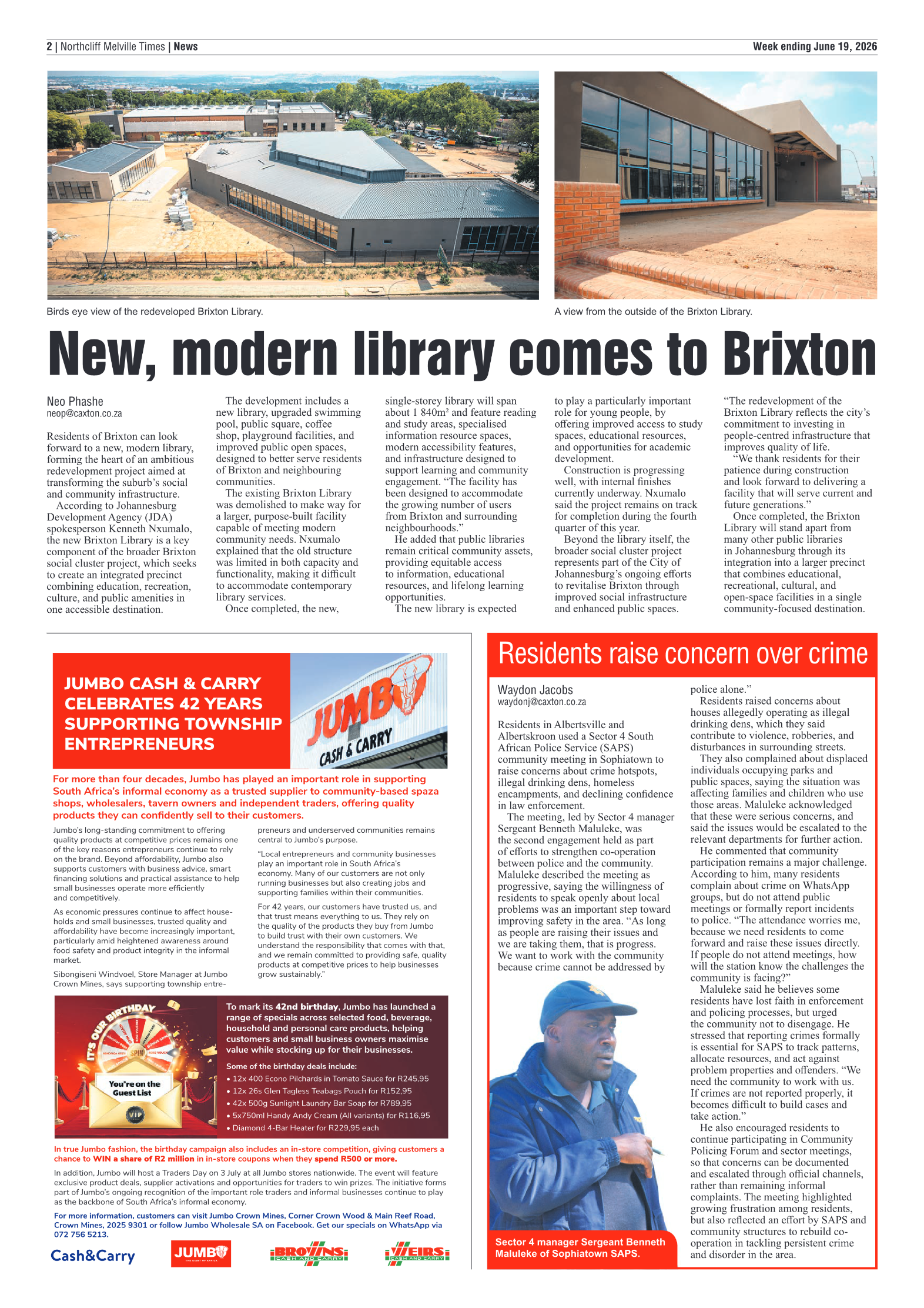 Northcliff Melville Times 19 June 2026 page 2