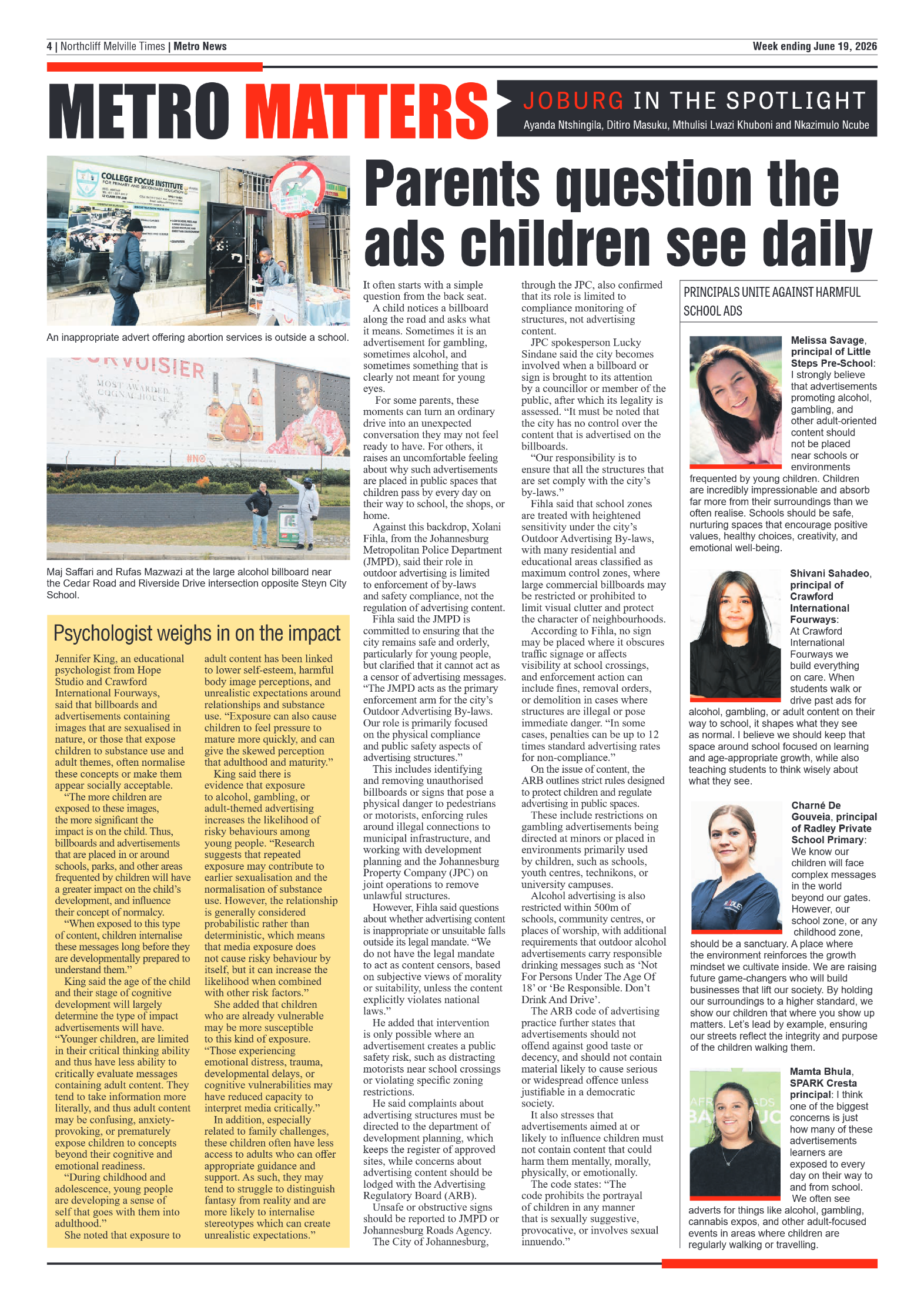 Northcliff Melville Times 19 June 2026 page 4