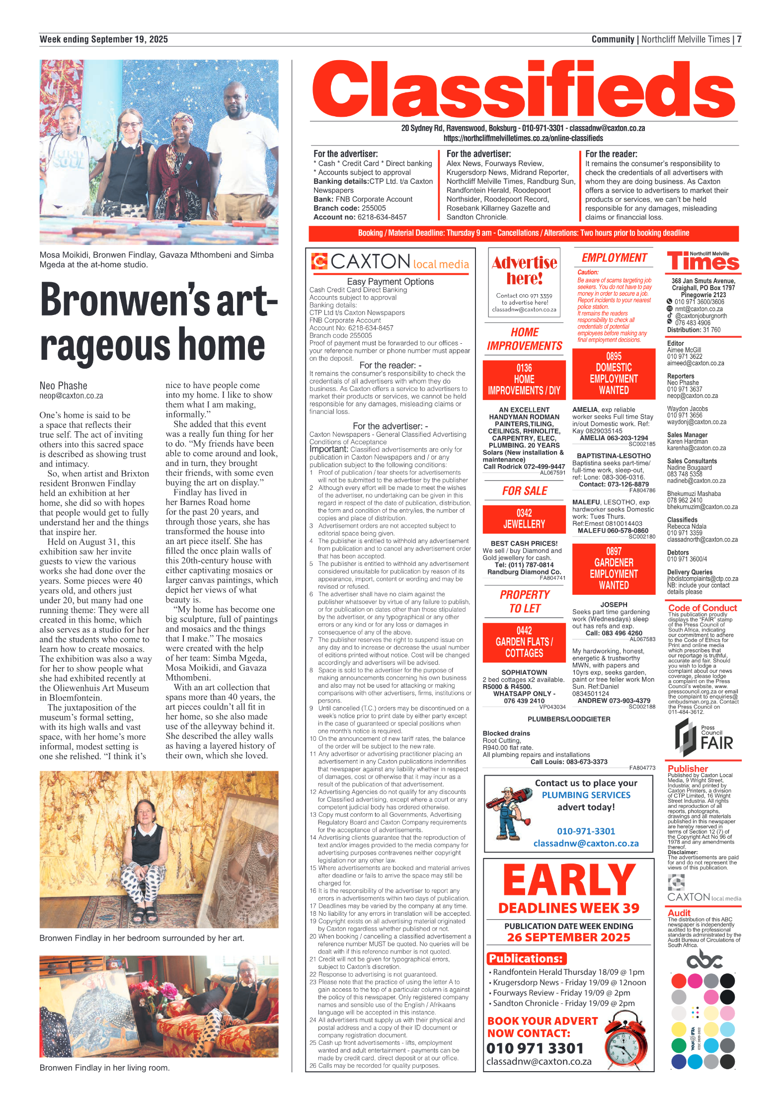 Northcliff Melville Times 19 September 2025 page 9