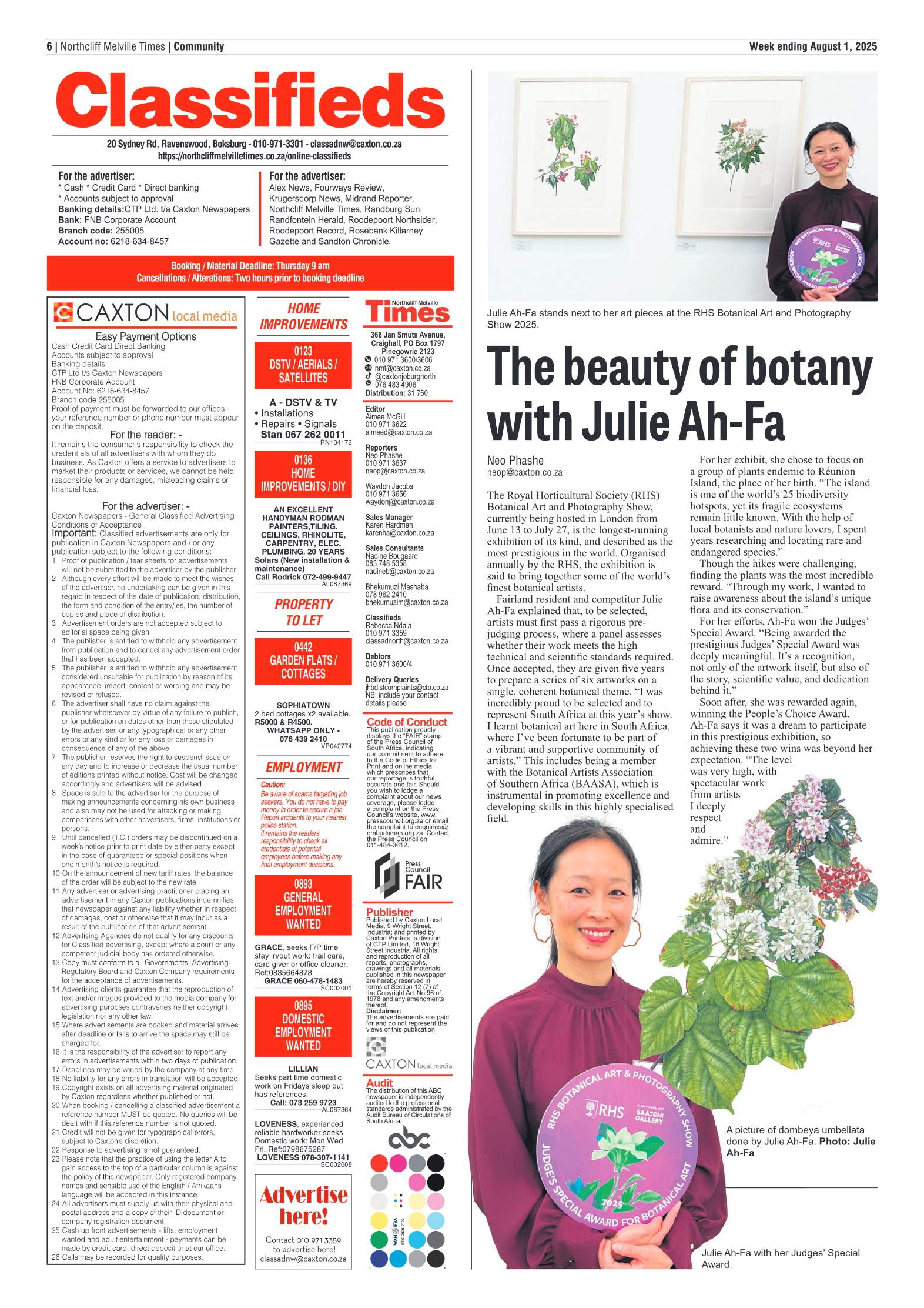 Northcliff Melville Times 1 August 2025 page 14