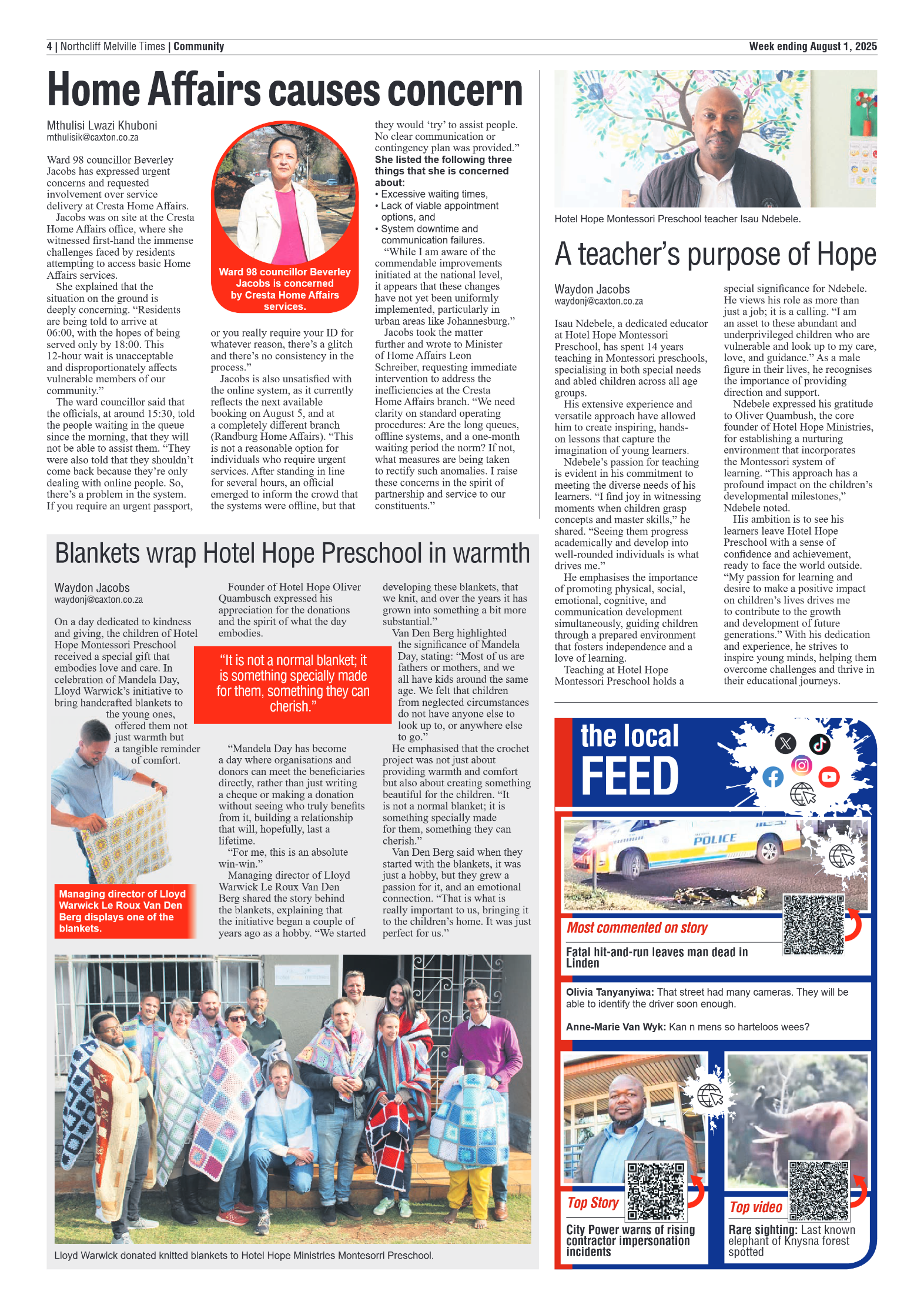 Northcliff Melville Times 1 August 2025 page 4