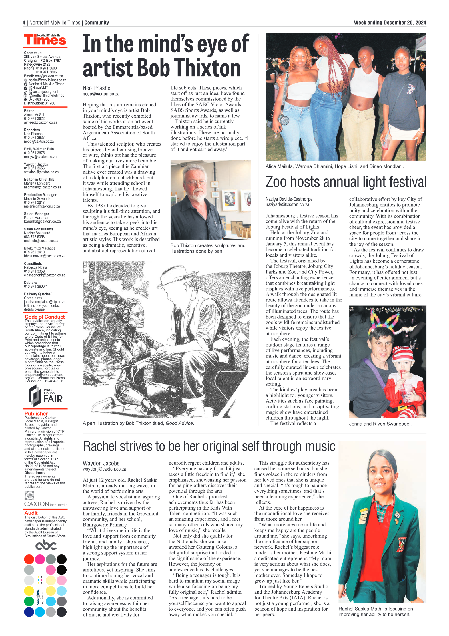 Northcliff Melville Times 20 December 2024 page 4