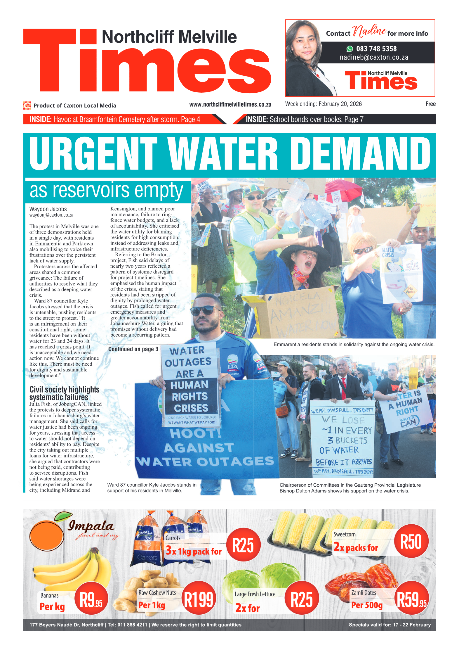 Northcliff Melville Times 20 February 2026 page 1