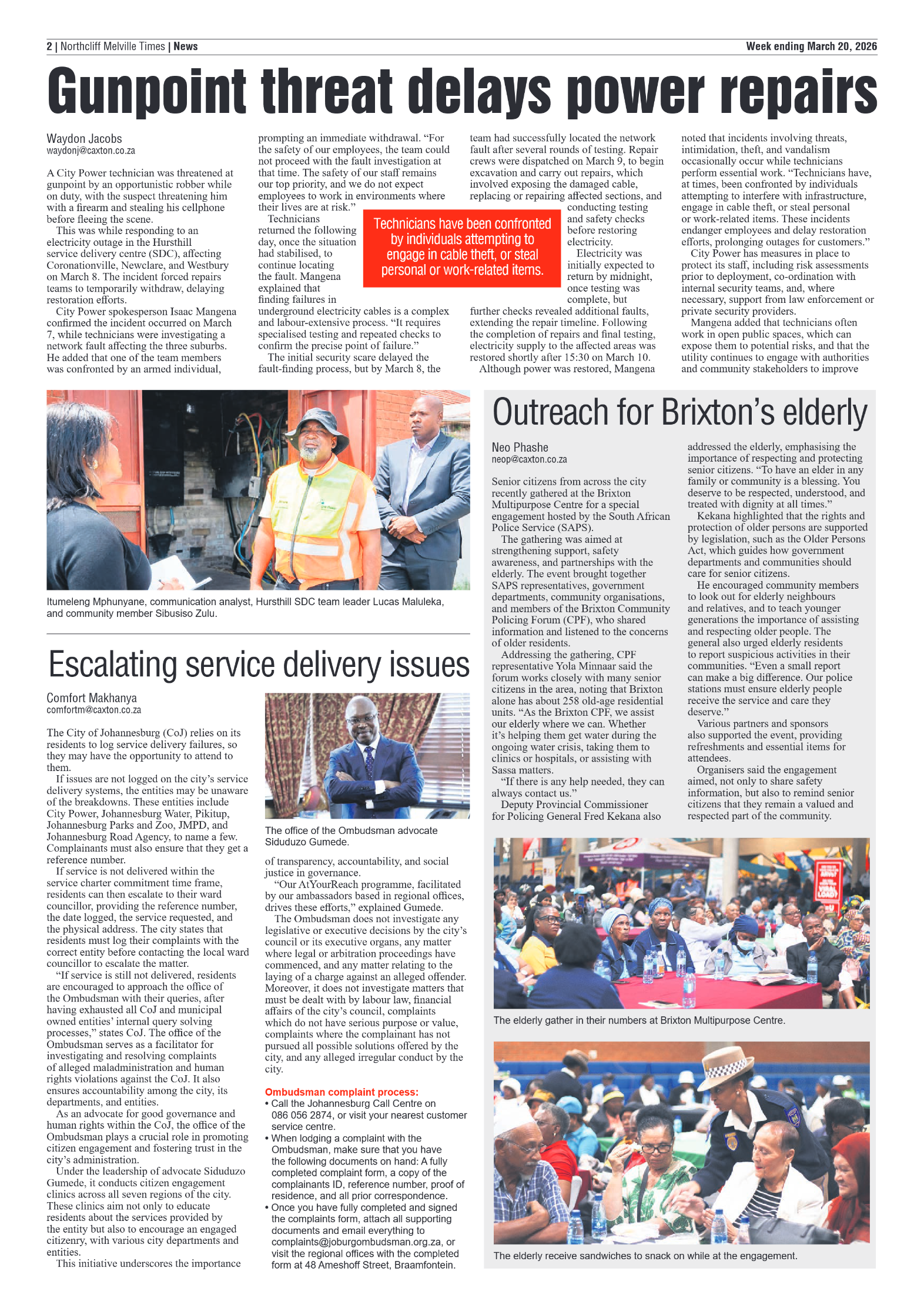 Northcliff Melville Times 20 March 2026 page 2