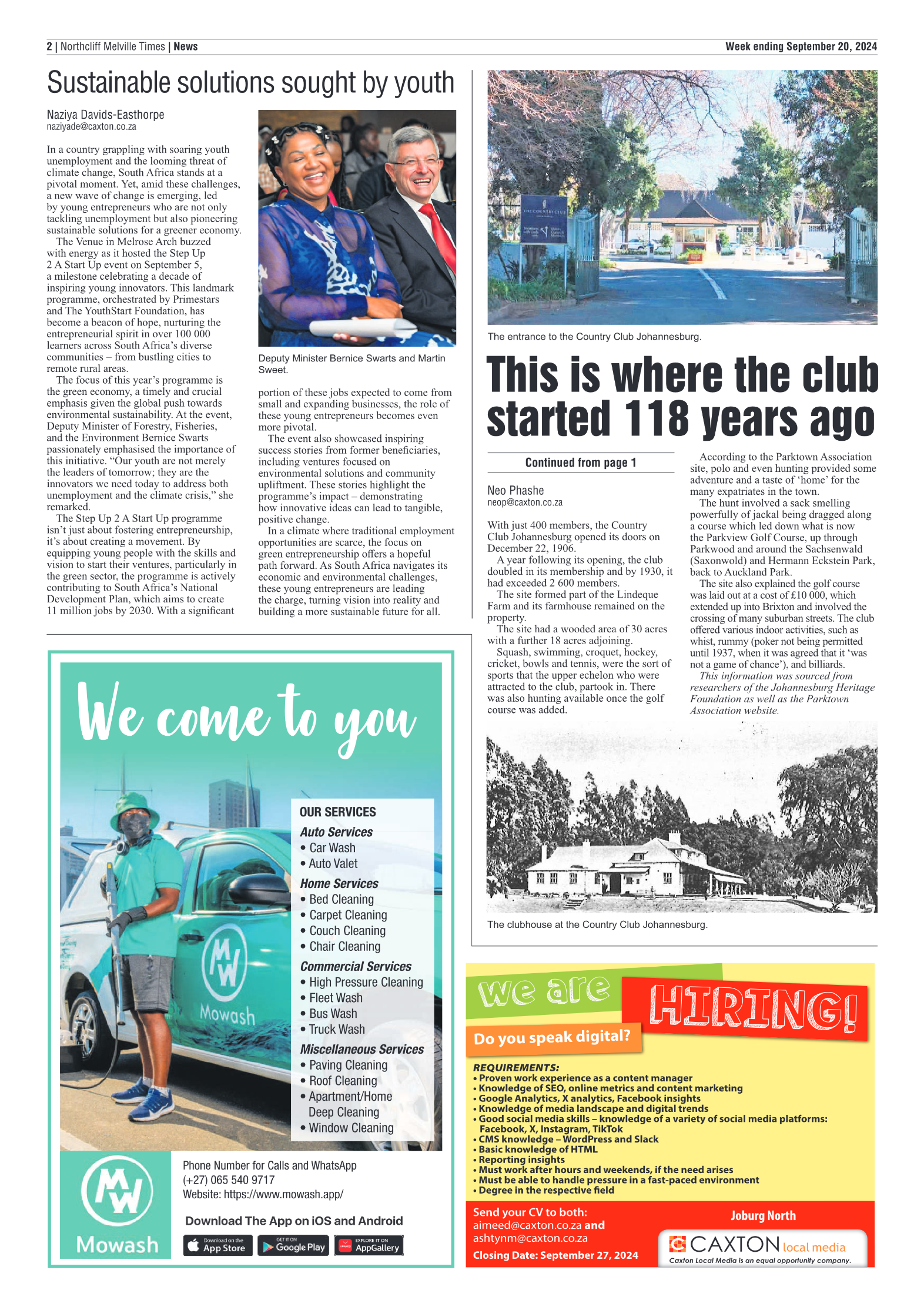 Northcliff Melville Times 20 September 2024 Northcliff Melville Times